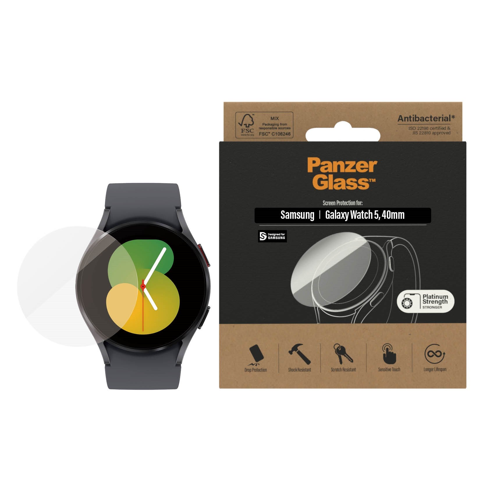 PanzerGlass® Skærmbeskyttelse Samsung Galaxy Watch 5 40mm