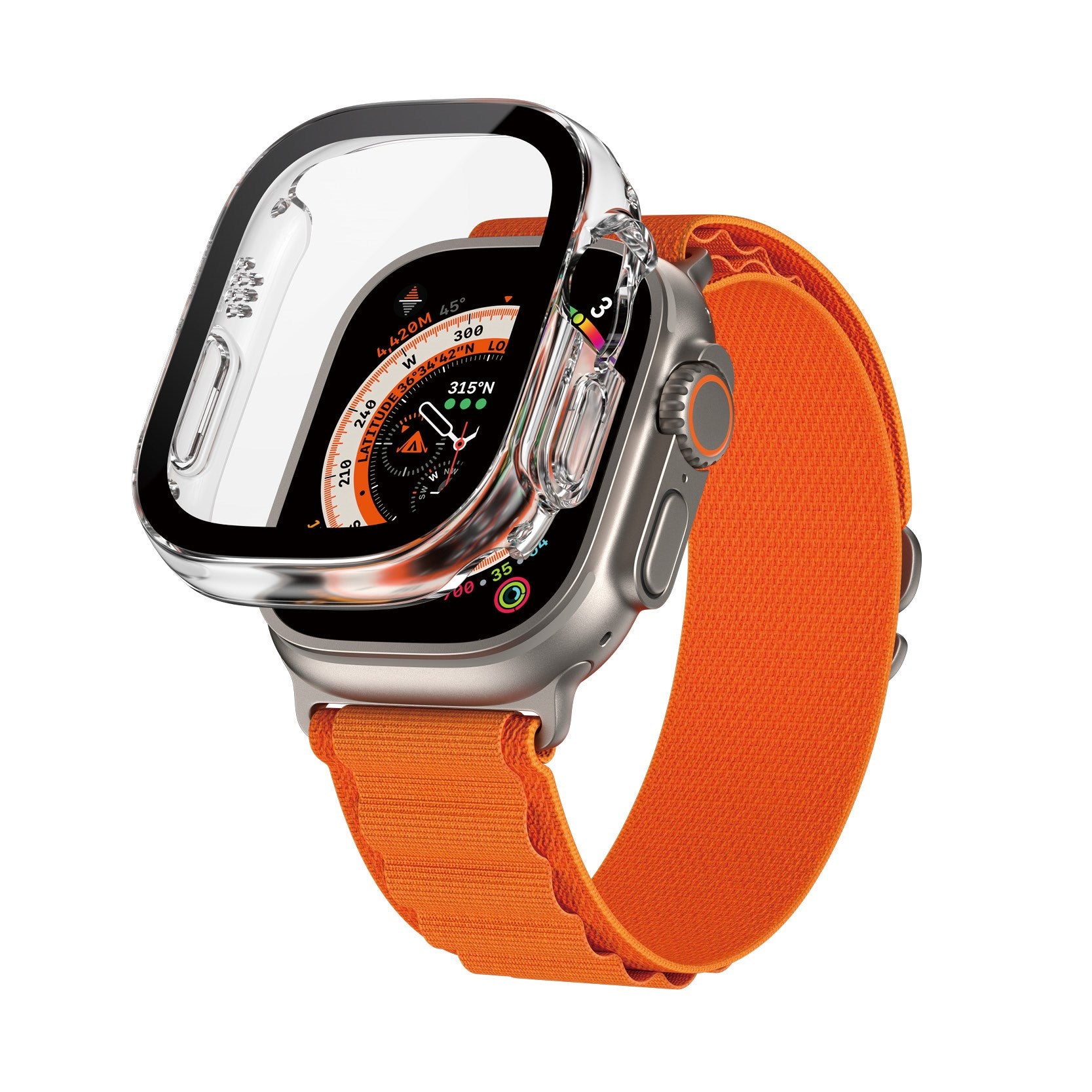 PanzerGlass® Full Body Transparent m. D3O® Apple Watch Ultra | Ultra 2 | 49mm