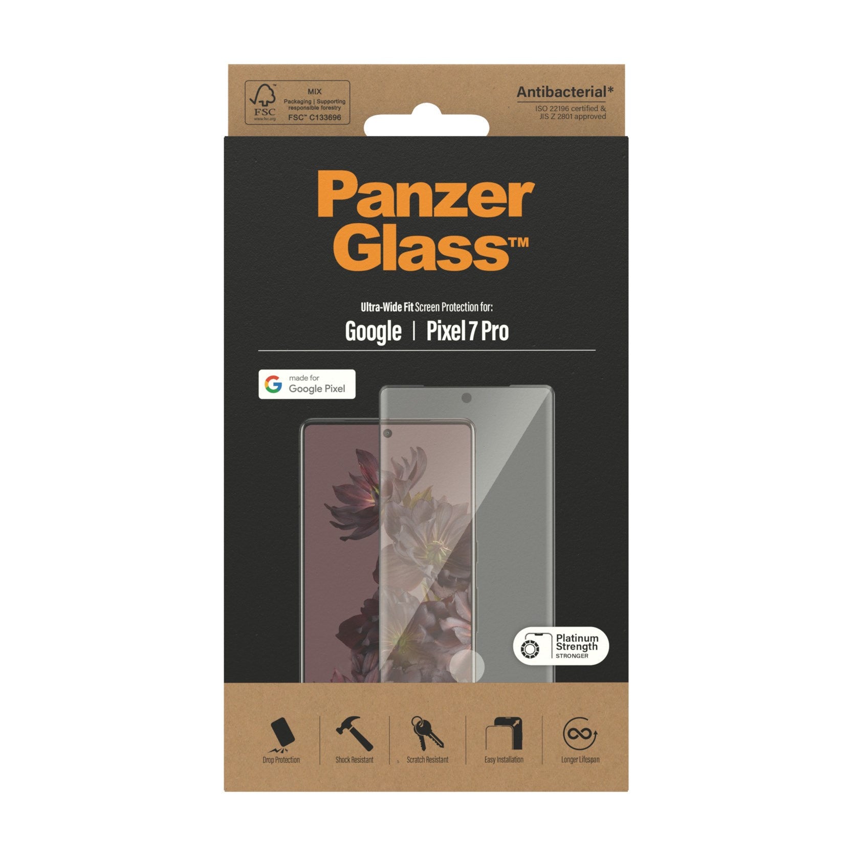 PanzerGlass® Skærmbeskyttelse Google Pixel 7 Pro | Ultra-Wide Fit