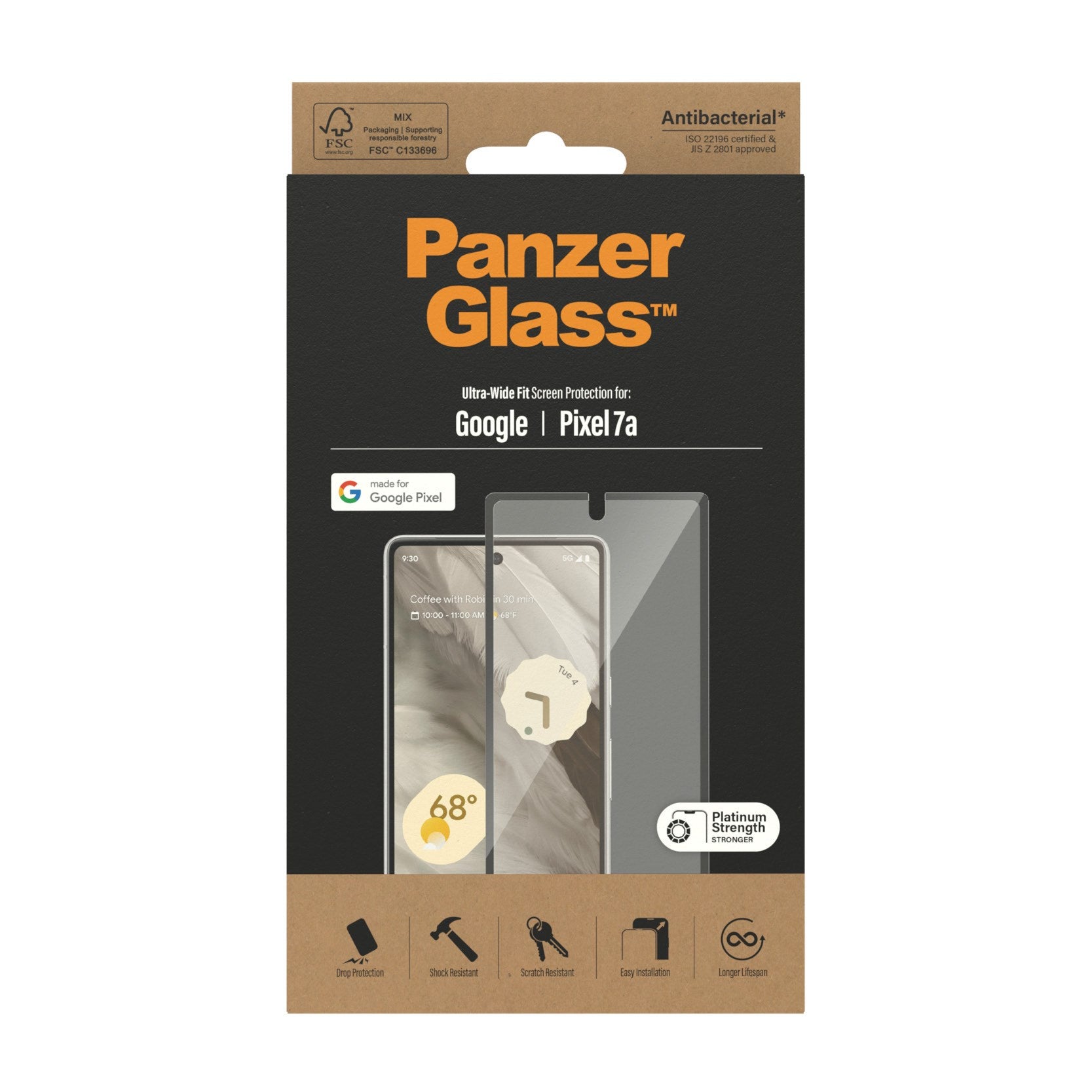 PanzerGlass® Skærmbeskyttelse Google Pixel 7a | Ultra Wide Fit