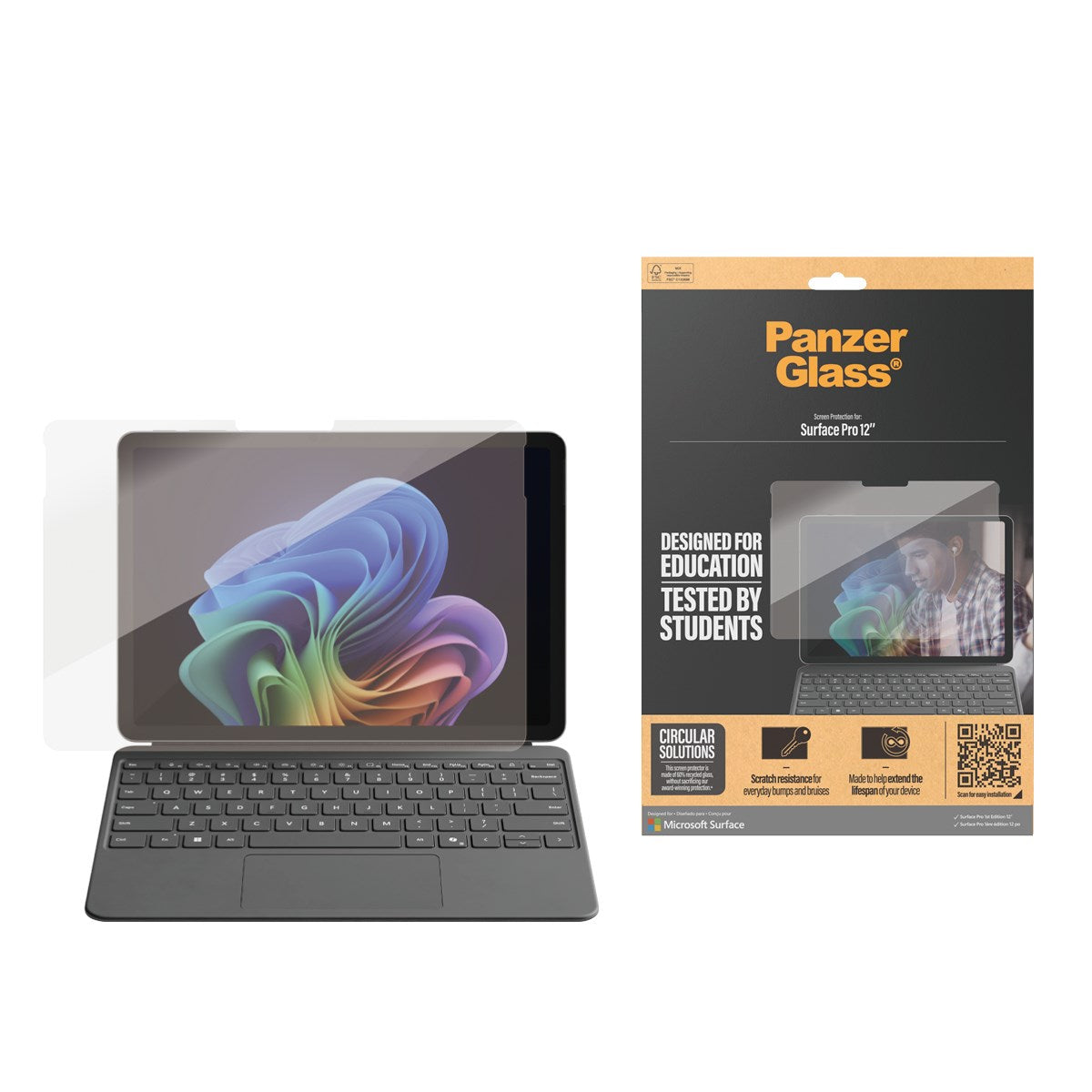 PanzerGlass® Skærmbeskyttelse Microsoft Surface Pro 1st Edition 12'' | Ultra-Wide Fit