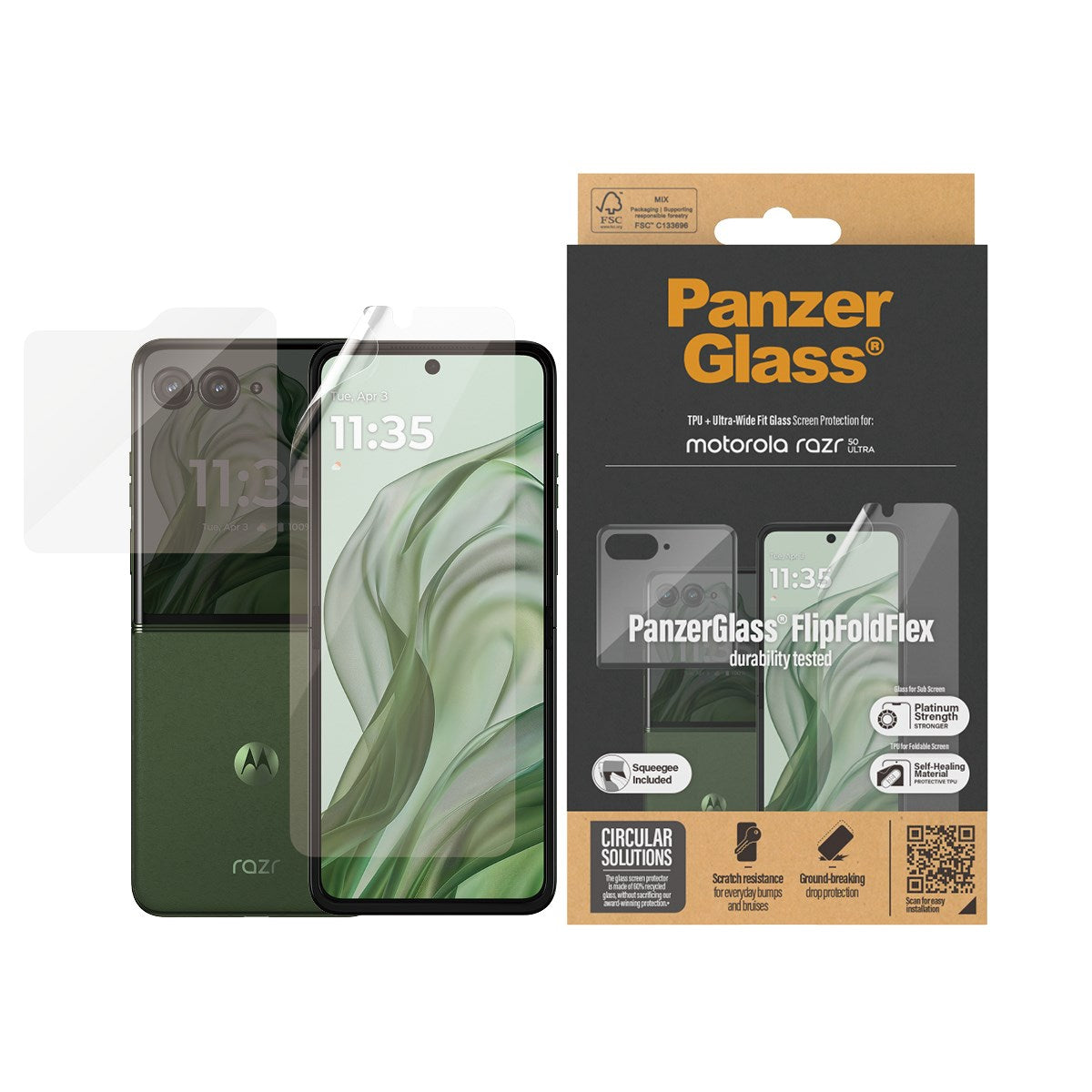 PanzerGlass® Skærmbeskyttelse Motorola Razr 50 Ultra | Glas & Film
