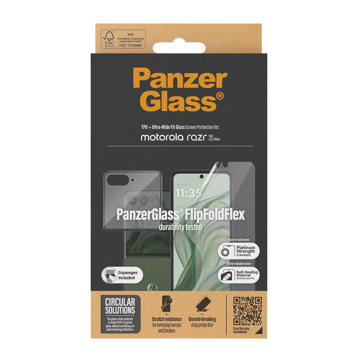 PanzerGlass® Skærmbeskyttelse Motorola Razr 50 Ultra | Glas & Film