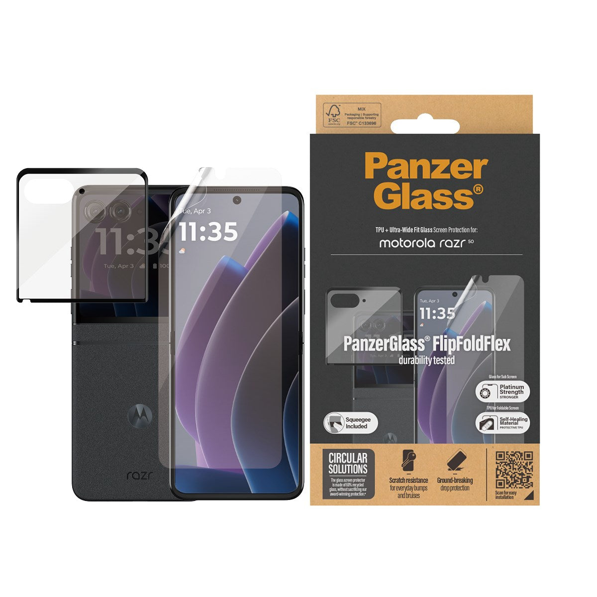 PanzerGlass® Skærmbeskyttelse Motorola Razr 60 | Razr 50 | Glas & Film