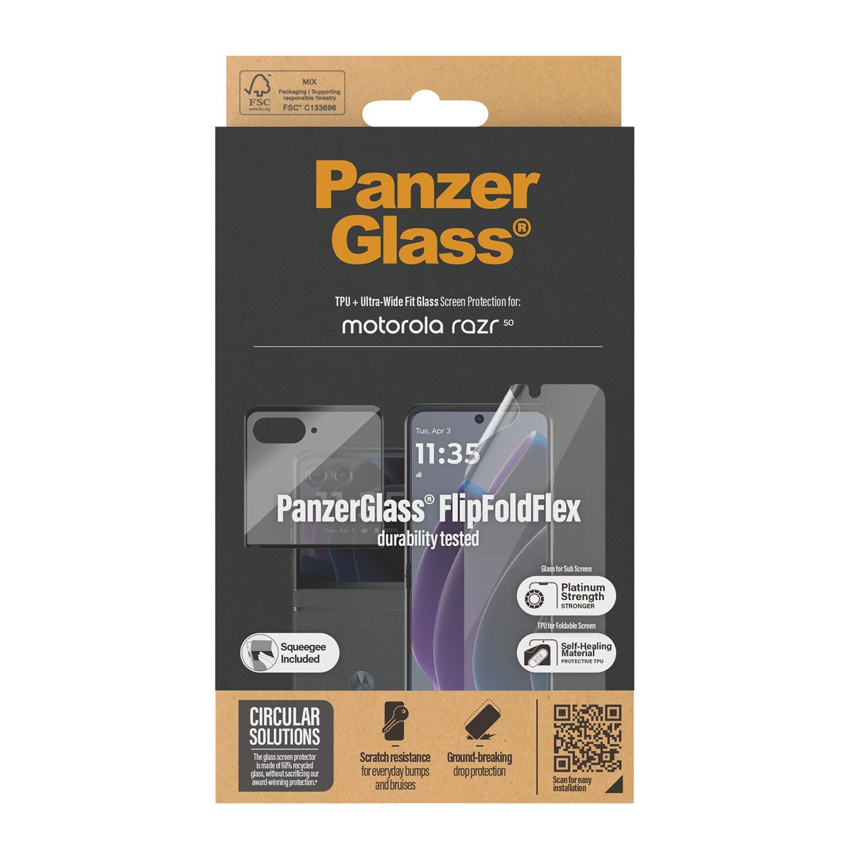 PanzerGlass® Skærmbeskyttelse Motorola Razr 60 | Razr 50 | Glas & Film