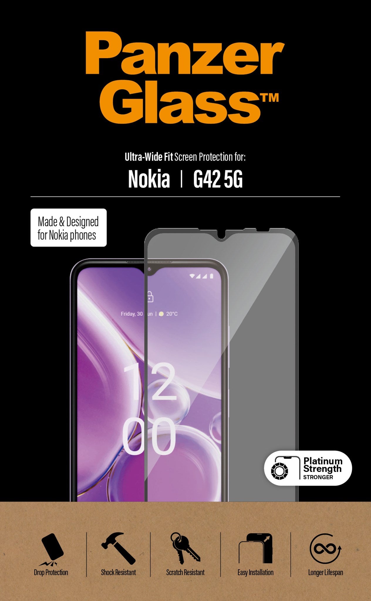 PanzerGlass® Skærmbeskyttelse Nokia G42 5G | Ultra-Wide Fit