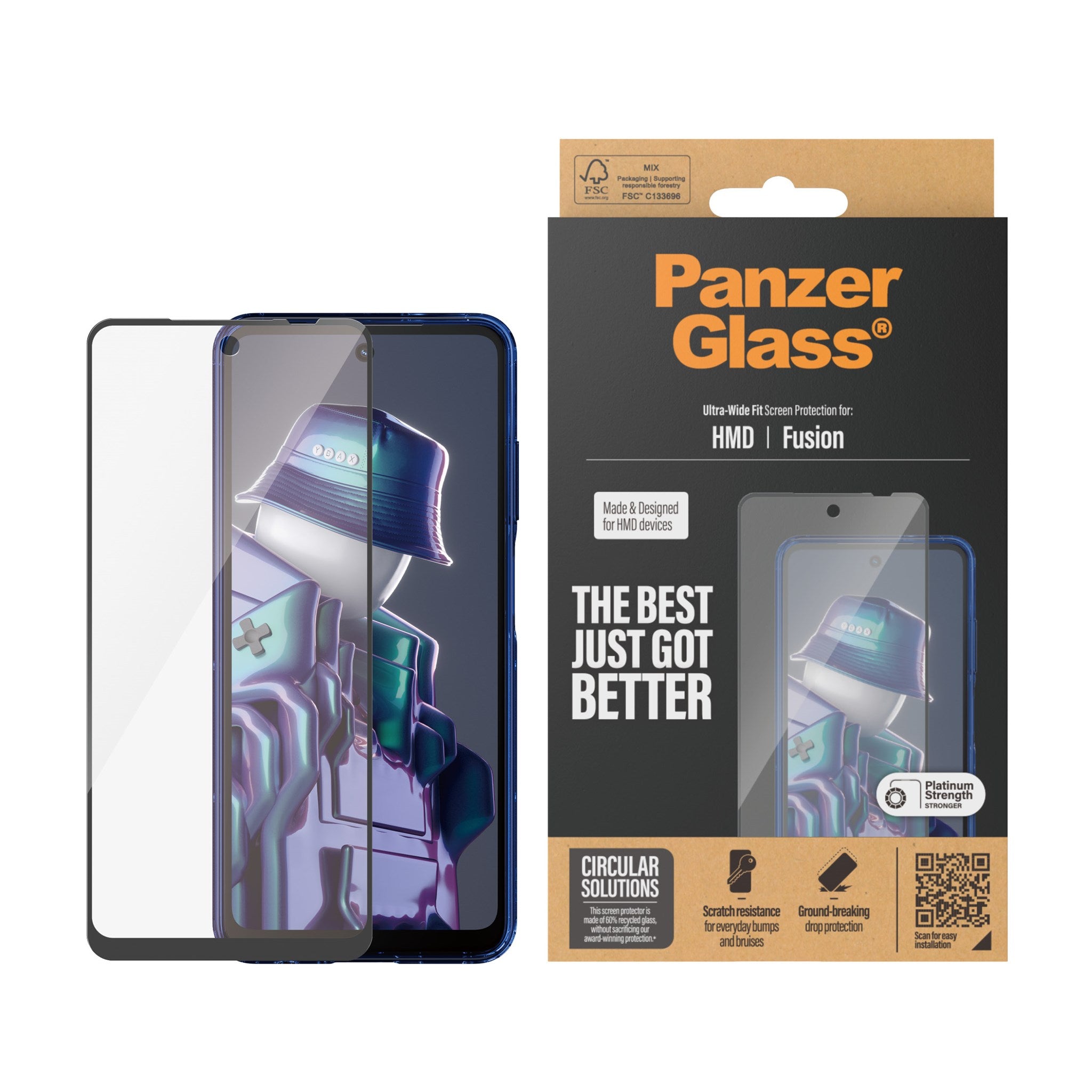 PanzerGlass® Skærmbeskyttelse HMD Fusion | Ultra-Wide Fit