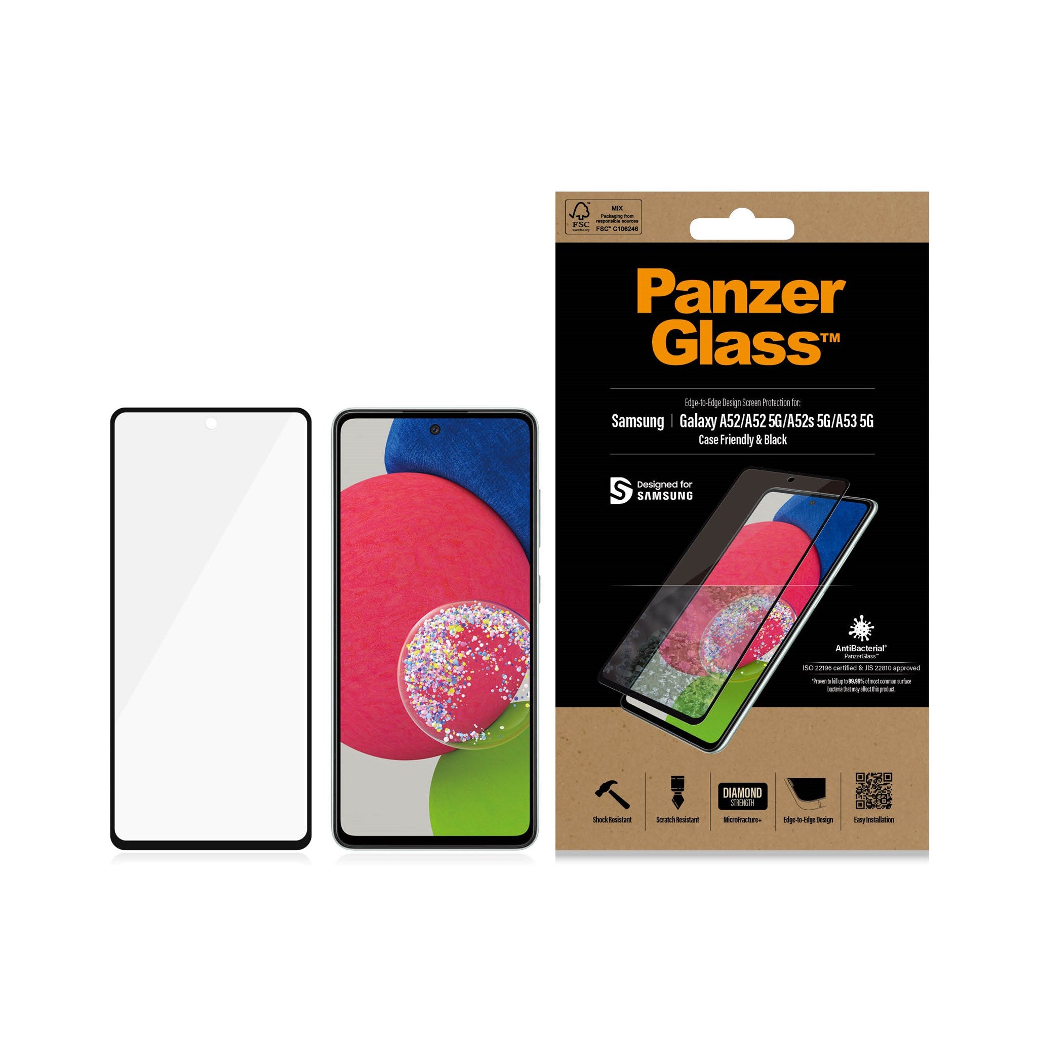 PanzerGlass® Skærmbeskyttelse Samsung Galaxy A52 | A52 5G | A52s 5G | A53 5G