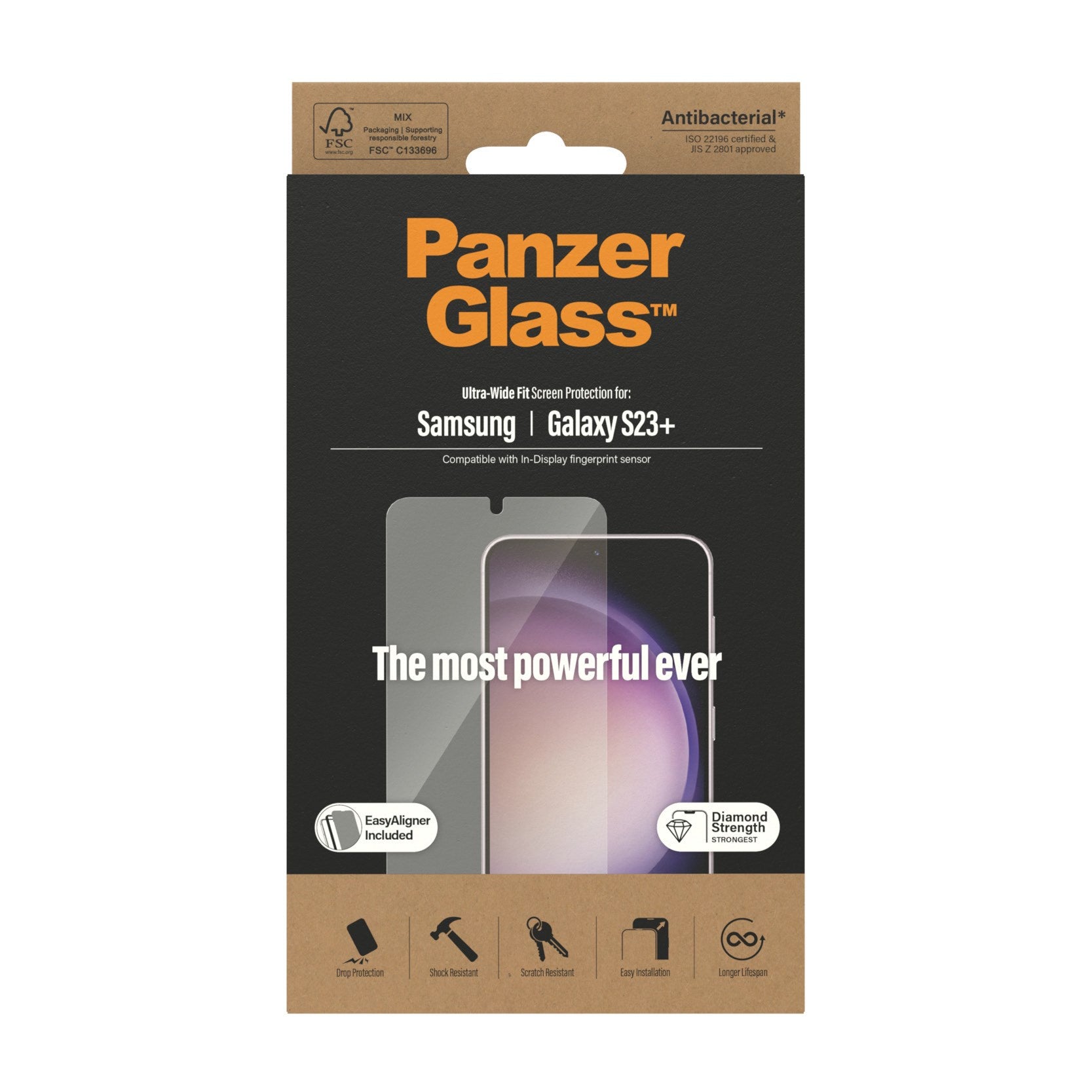 PanzerGlass® Skærmbeskyttelse Samsung Galaxy S23+ | Ultra-Wide Fit m. EasyAligner
