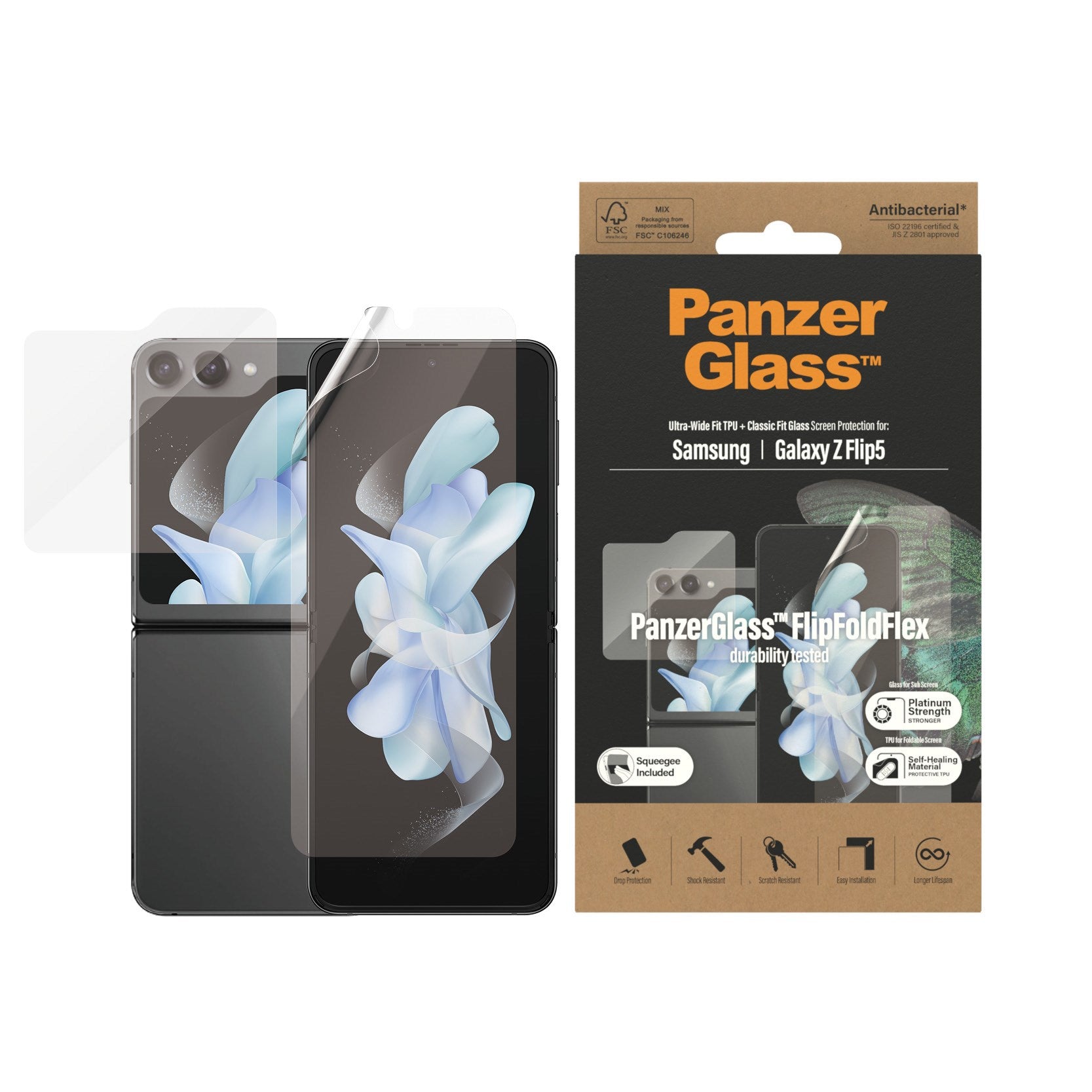 PanzerGlass® Skærmbeskyttere Samsung Galaxy Z Flip 5G | Glas & Film