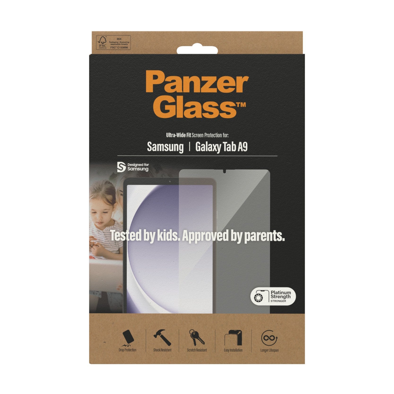 PanzerGlass®️ Skærmbeskyttelse Samsung Galaxy Tab A9 | Ultra-Wide Fit