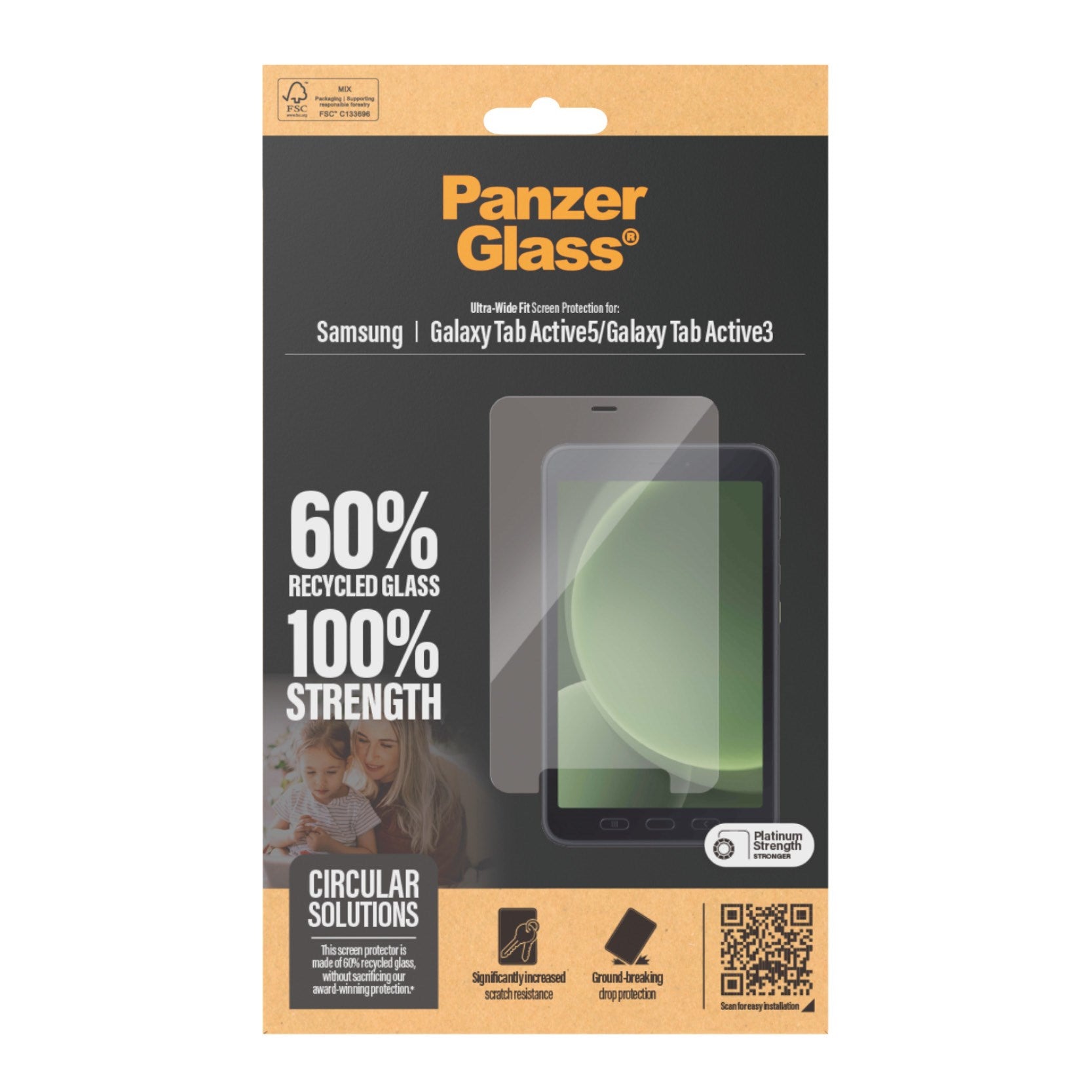 PanzerGlass® Skærmbeskyttelse Samsung Galaxy Tab Active5 | Active3 | Ultra-Wide Fit