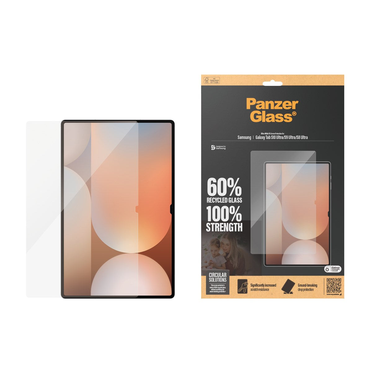 PanzerGlass® Skærmbeskyttelse Samsung Galaxy Tab S8 Ultra | S9 Ultra | S10 Ultra | Ultra-Wide Fit