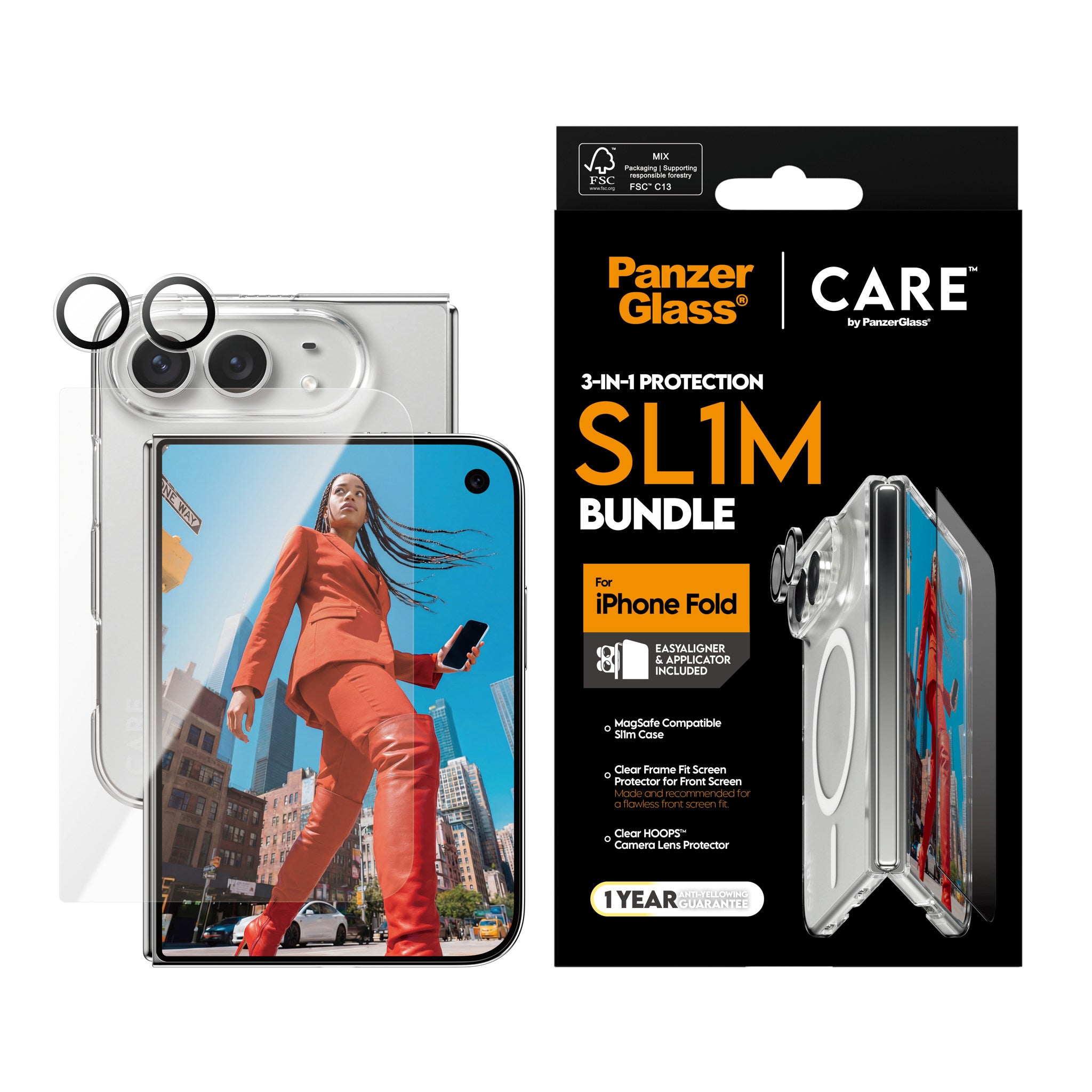 PanzerGlass® | CARE™ by PanzerGlass® 3-i-1 Flagship Pakke iPhone 2026 Fold