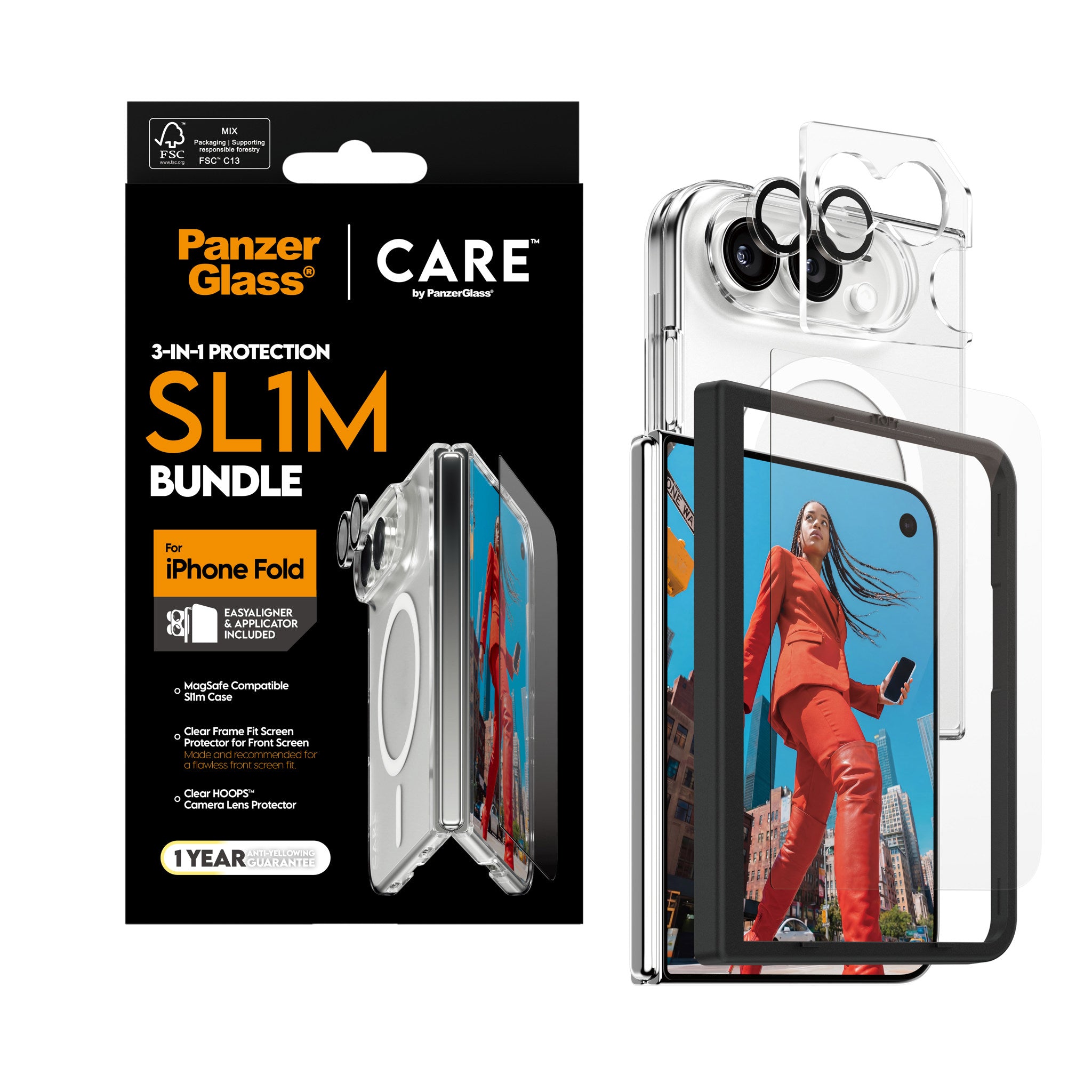 PanzerGlass® | CARE™ by PanzerGlass® 3-i-1 Flagship Pakke iPhone 2026 Fold