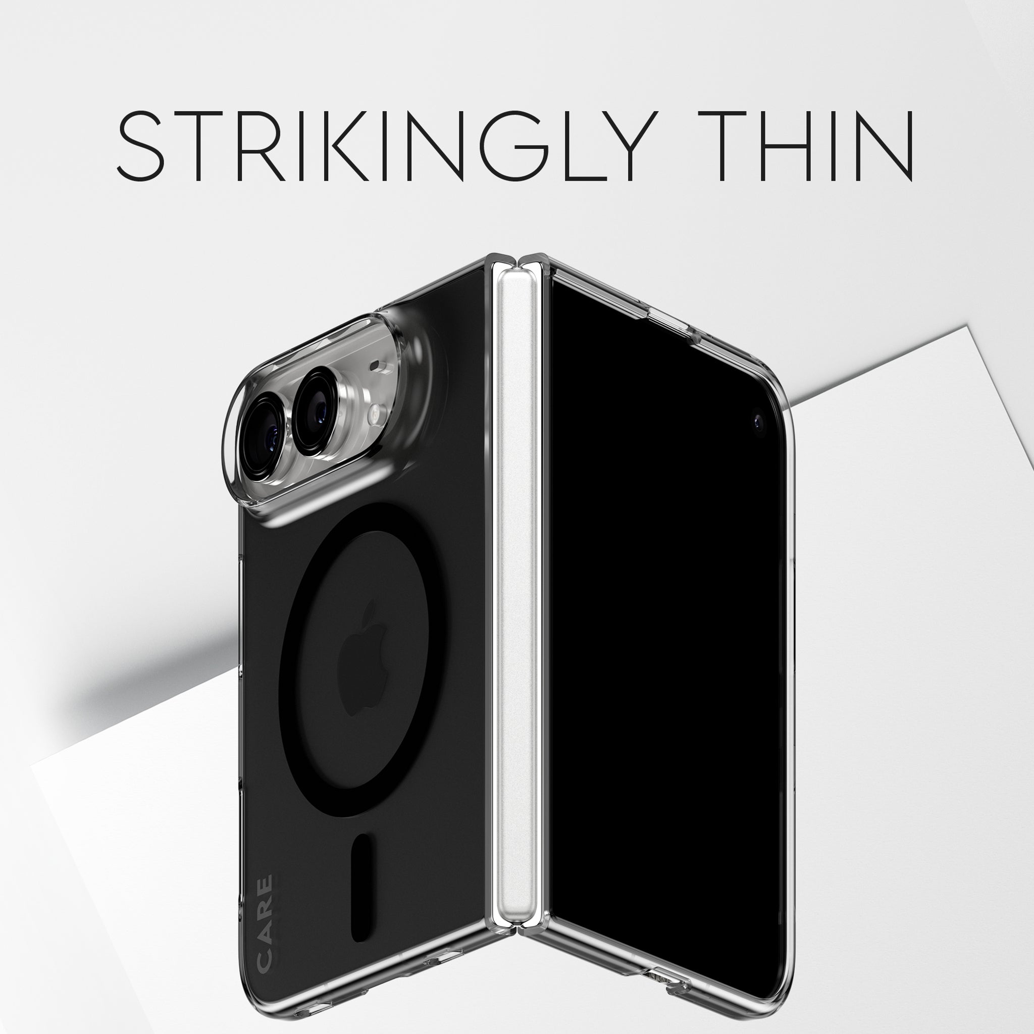 CARE™ by PanzerGlass® SL1M Case Smokey m. Sort MagSafe iPhone Duo