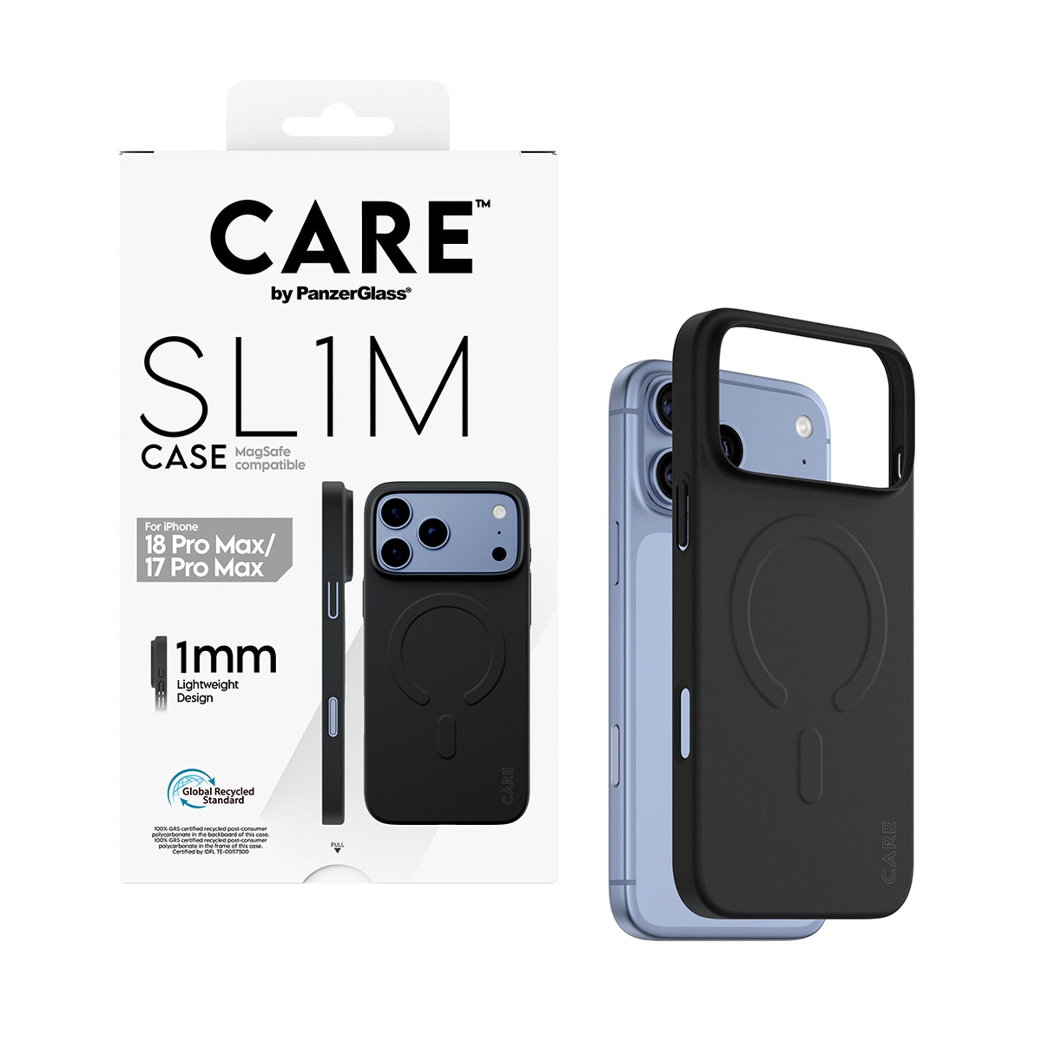 CARE™ by PanzerGlass® SL1M Case Sort m. MagSafe iPhone 18 Pro Max | 17 Pro Max