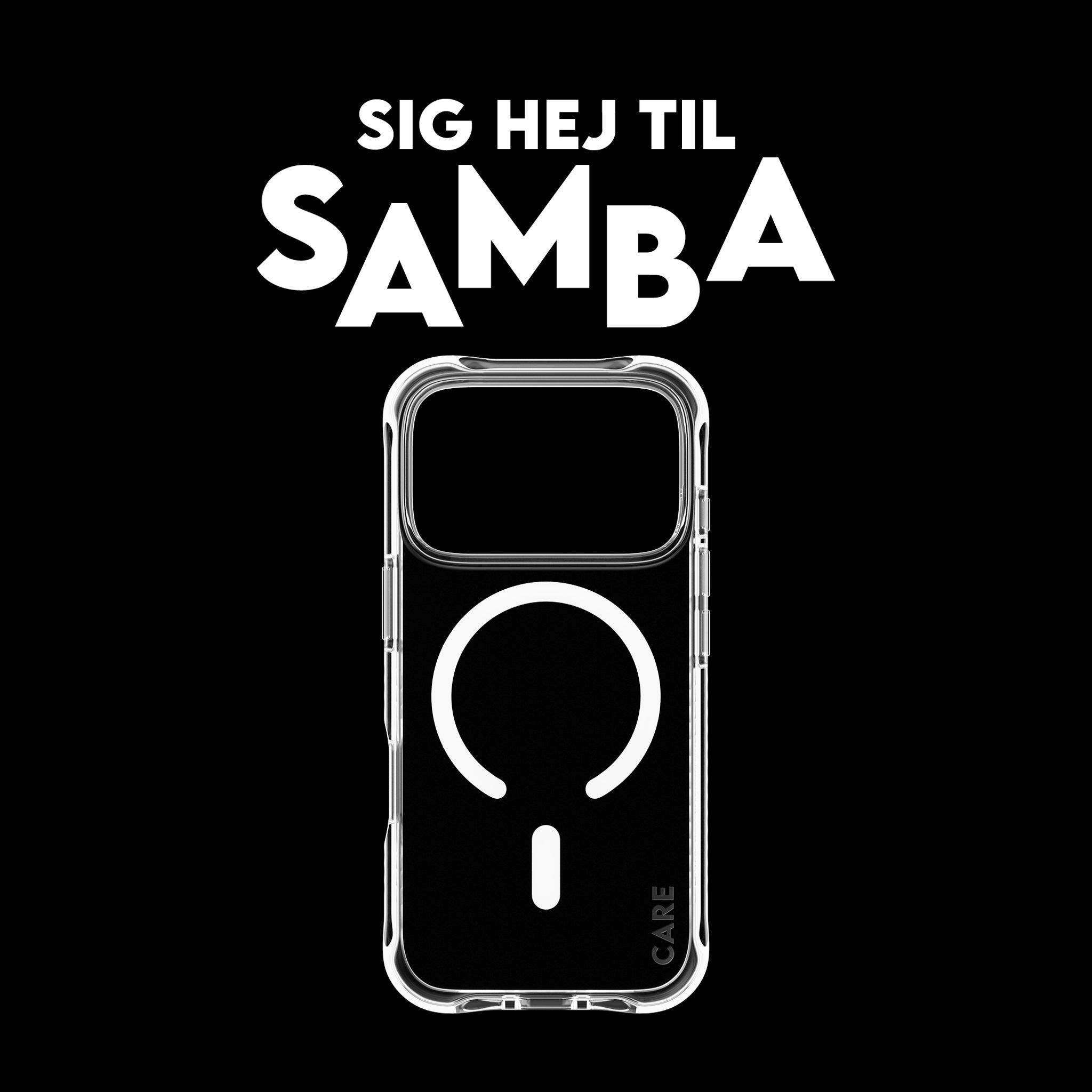CARE™ by PanzerGlass® Samba Case Transparent m. Hvid MagSafe iPhone 18 Pro | 17 Pro