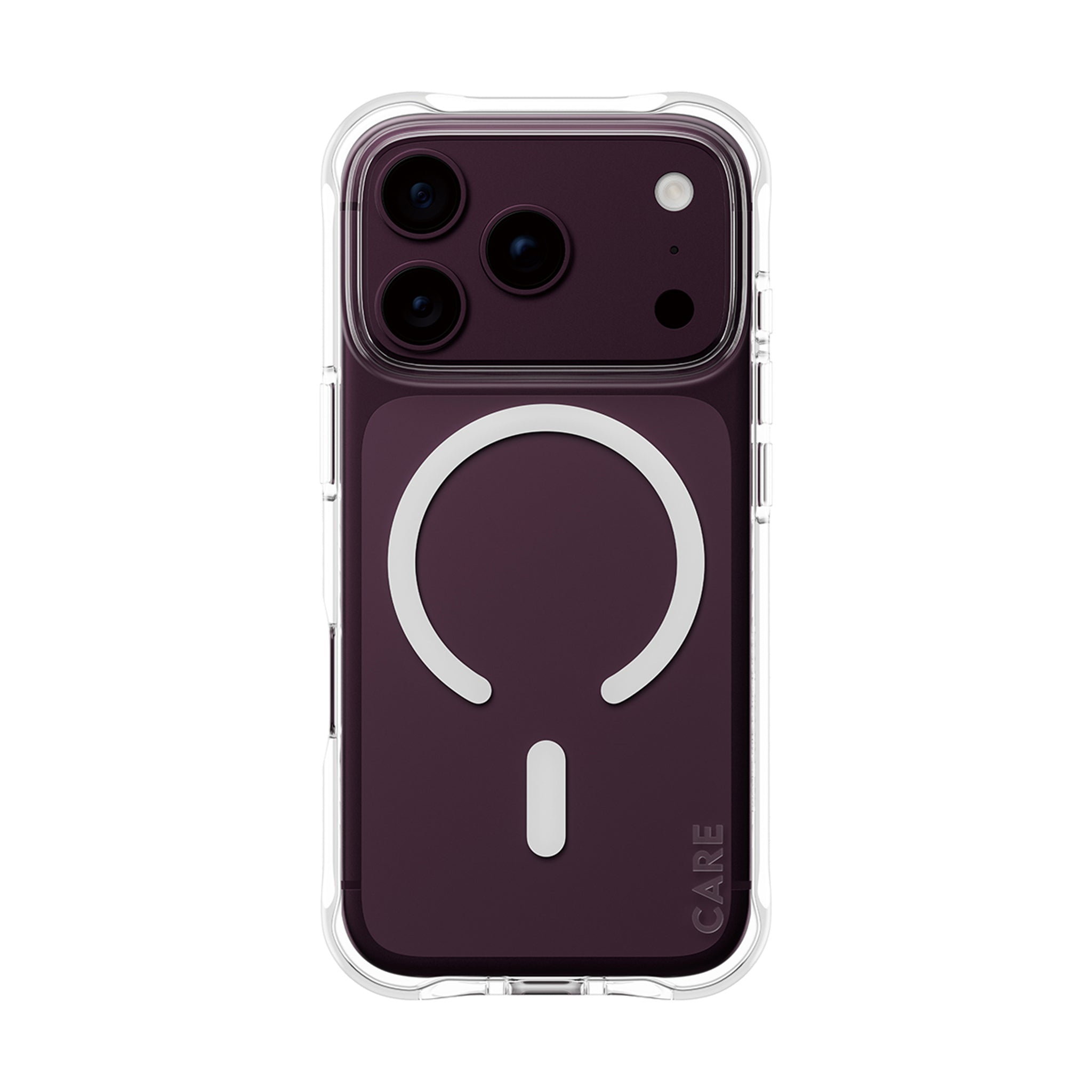 CARE™ by PanzerGlass® Samba Case Transparent m. Hvid MagSafe iPhone 18 Pro | 17 Pro