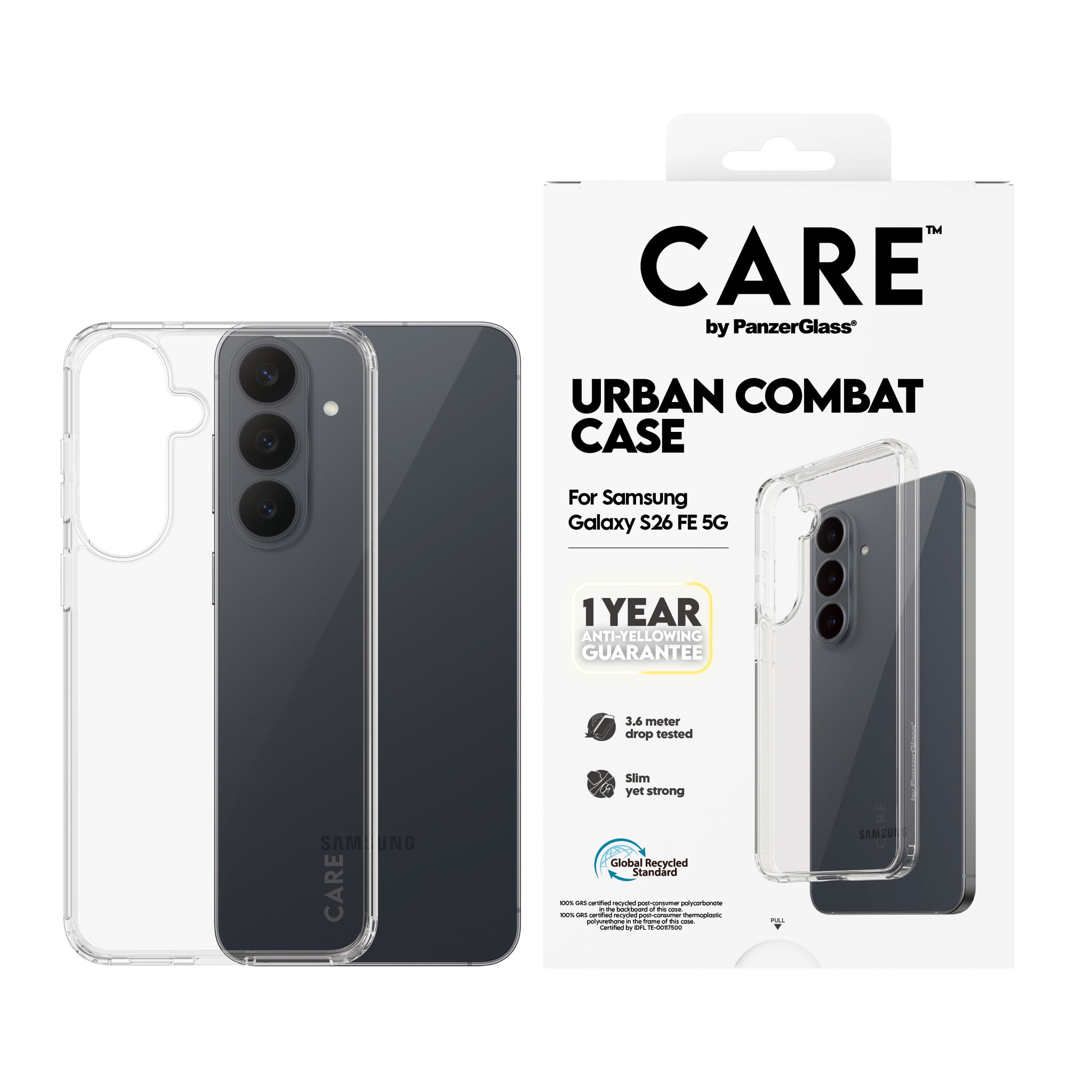 CARE™ by PanzerGlass® Urban Combat Case Transparent Samsung Galaxy S26 FE 5G