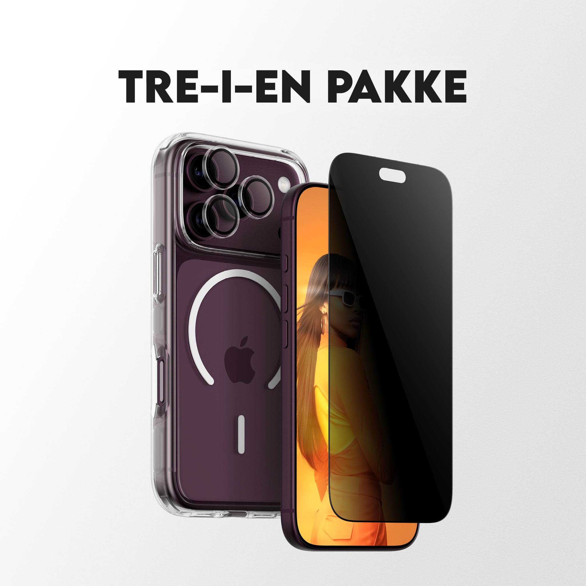 PanzerGlass® | CARE™ by PanzerGlass® Privacy Flagship 3-in-1 Pakke iPhone 18 Pro
