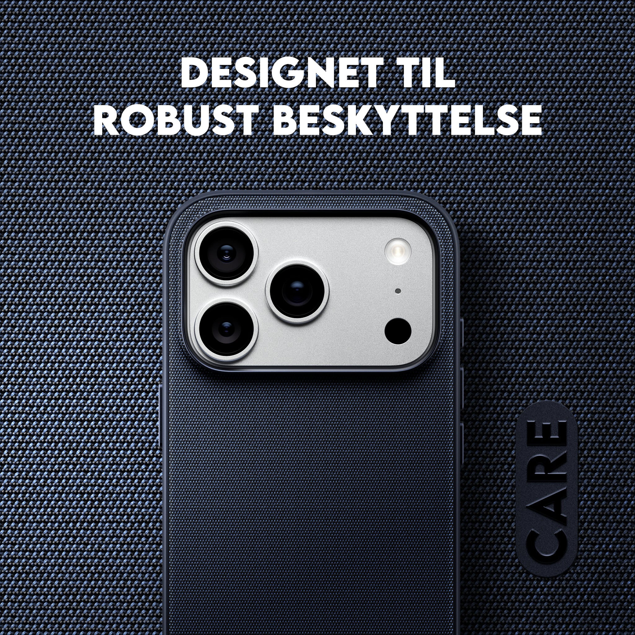 CARE™ by PanzerGlass® Fusion Fabric Case Blå m. MagSafe iPhone 18 Pro | 17 Pro