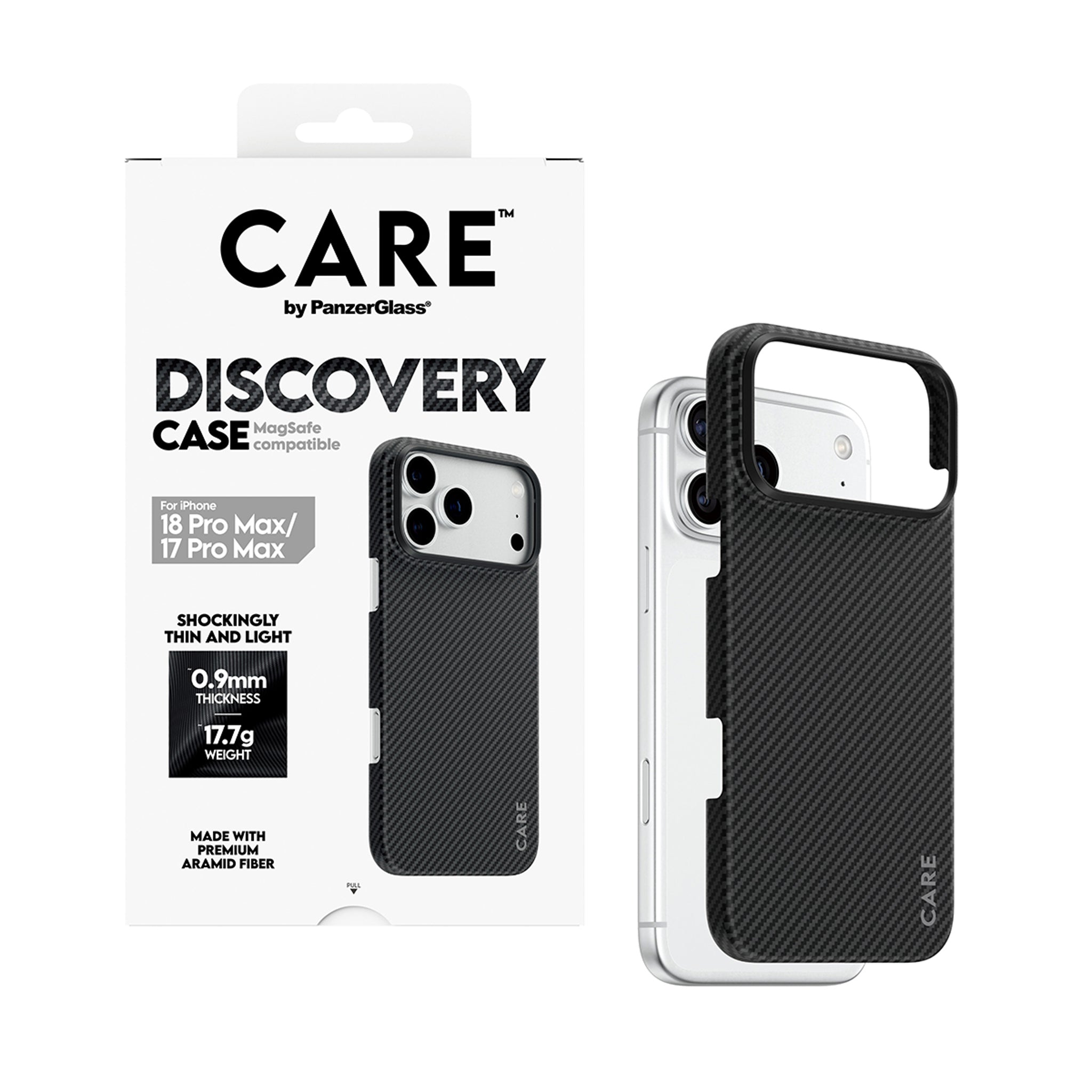 CARE™ by PanzerGlass® Discovery Case Sort & Grå m. MagSafe iPhone 18 Pro Max | 17 Pro Max