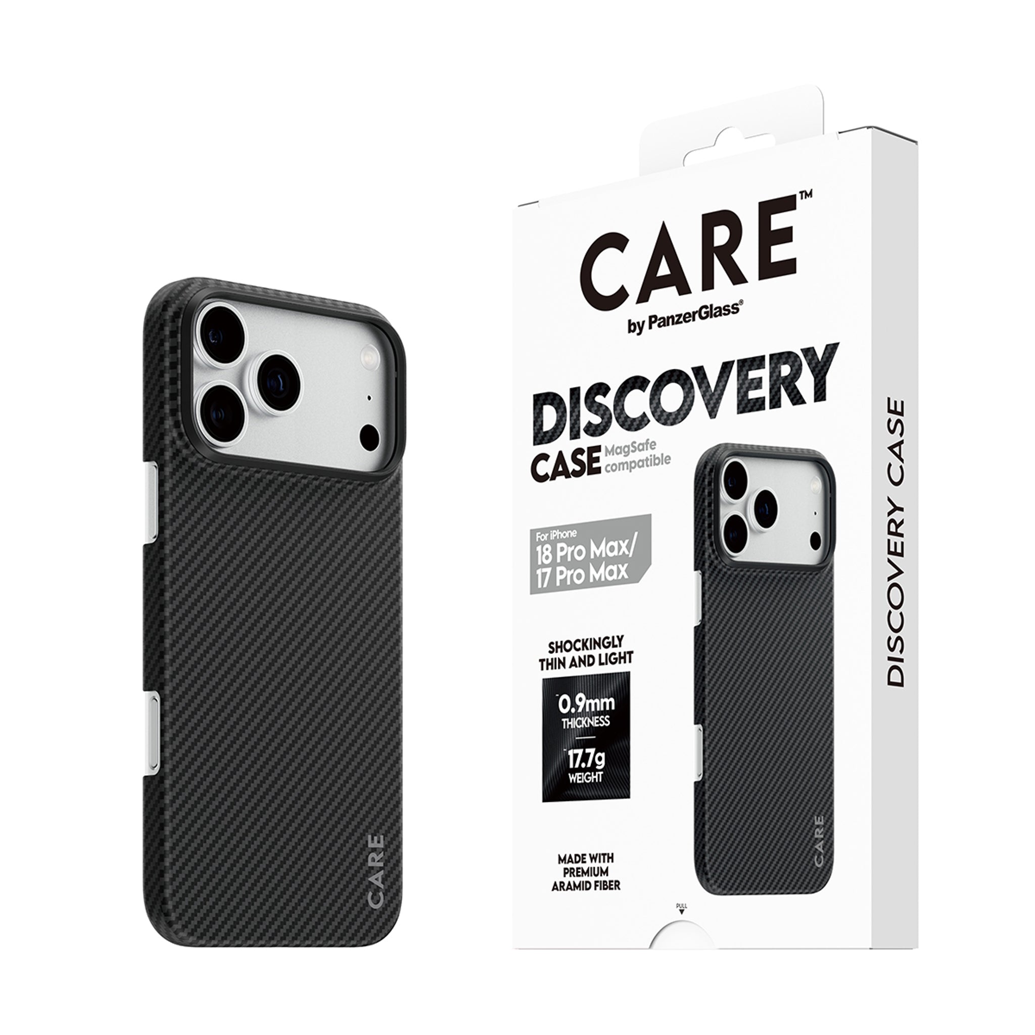 CARE™ by PanzerGlass® Discovery Case Sort & Grå m. MagSafe iPhone 18 Pro Max | 17 Pro Max