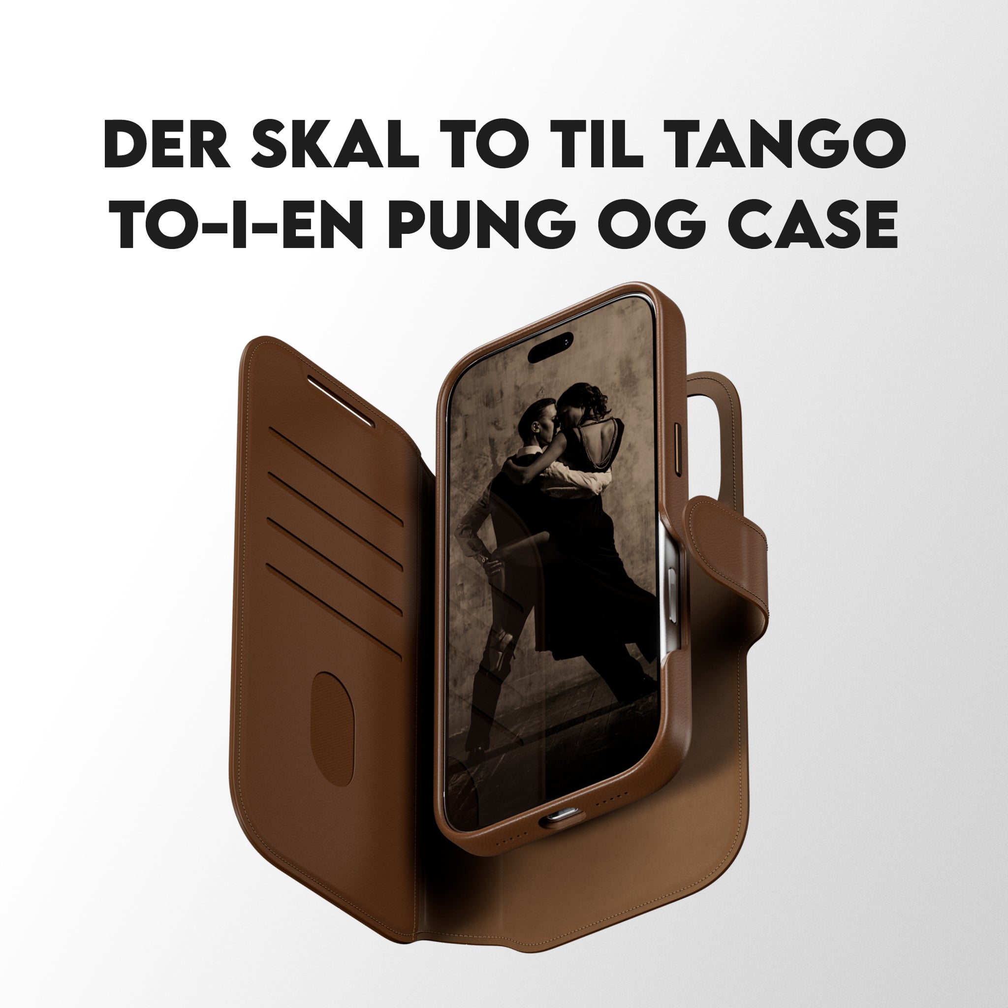 CARE™ by PanzerGlass® Tango 2-i-1 Wallet Case Brun m. MagSafe iPhone 18 Pro | 17 Pro