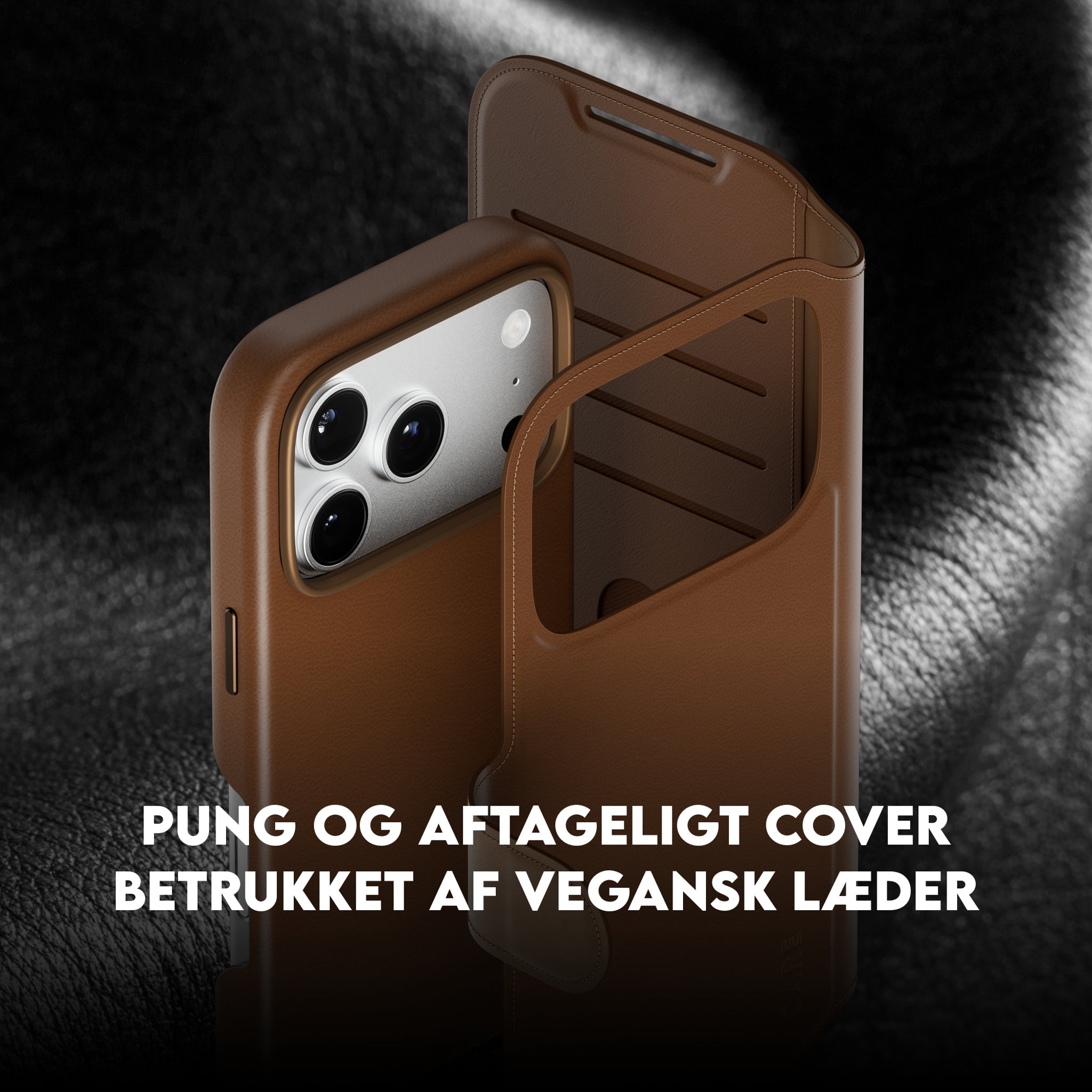 CARE™ by PanzerGlass® Tango 2-i-1 Wallet Case Brun m. MagSafe iPhone 18 Pro | 17 Pro