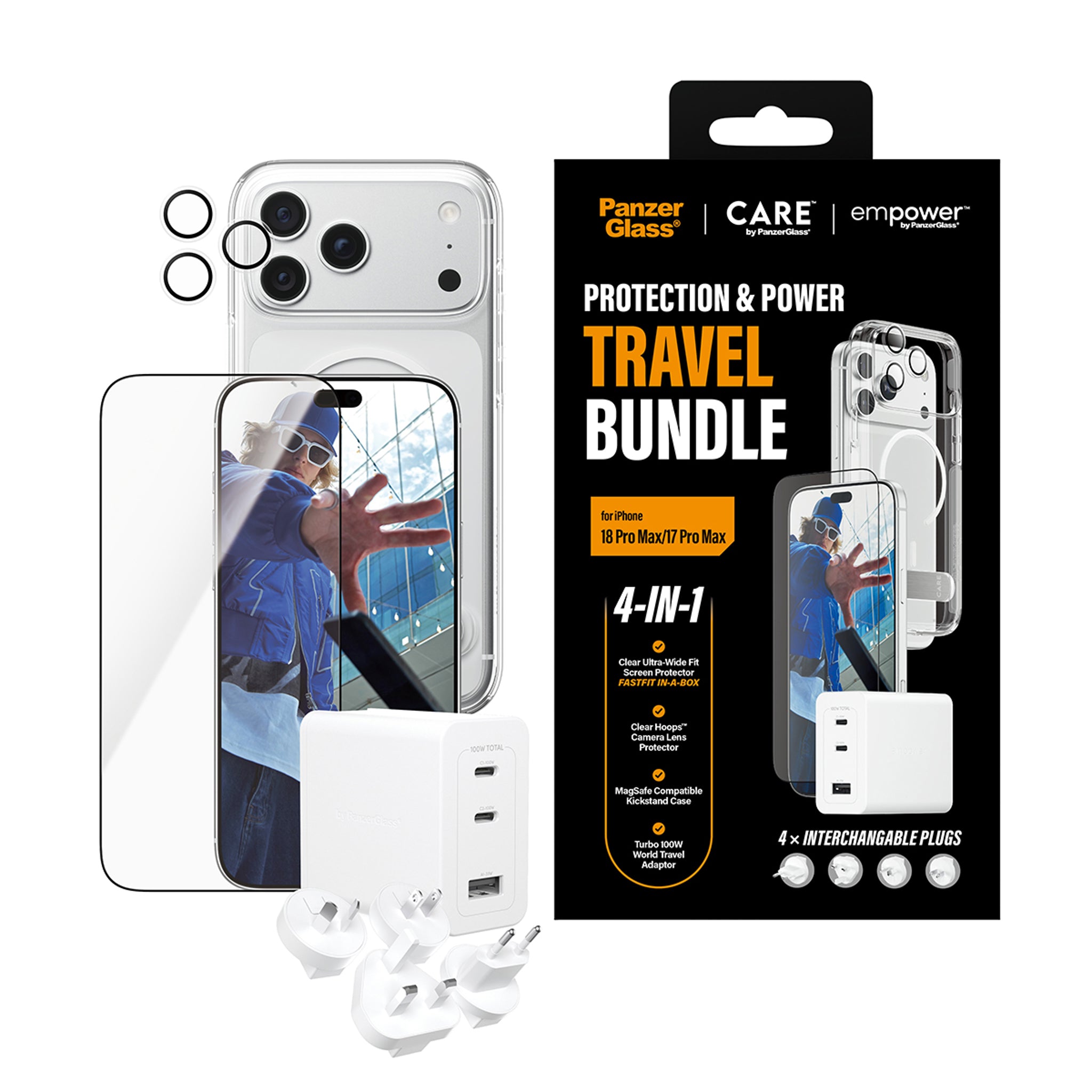 CARE™ by PanzerGlass® 4-i-1 Travel Pakke iPhone 18 Pro Max