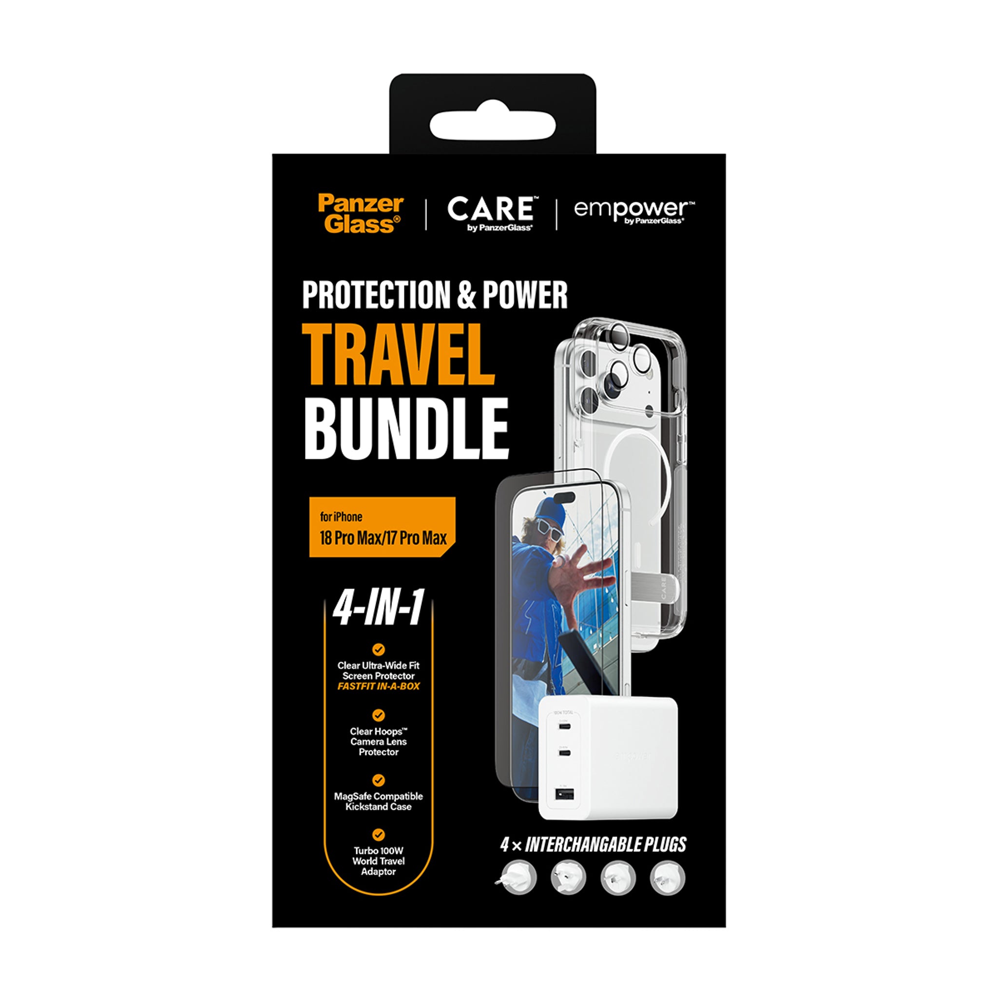 CARE™ by PanzerGlass® 4-i-1 Travel Pakke iPhone 18 Pro Max