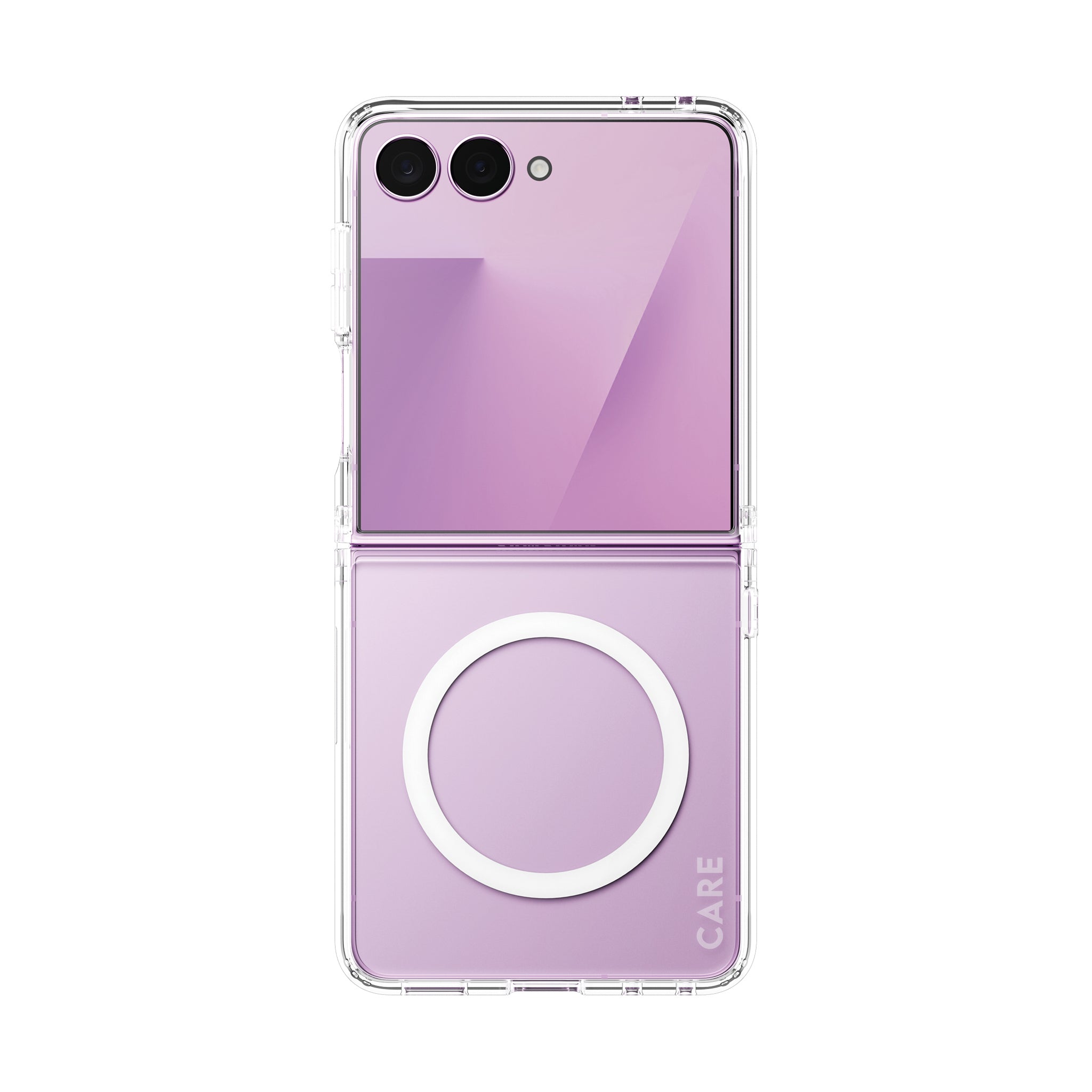 CARE™ by PanzerGlass® Urban Combat Case Transparent m. Hvid Qi Samsung Galaxy Z Flip7 | new Z Flip7