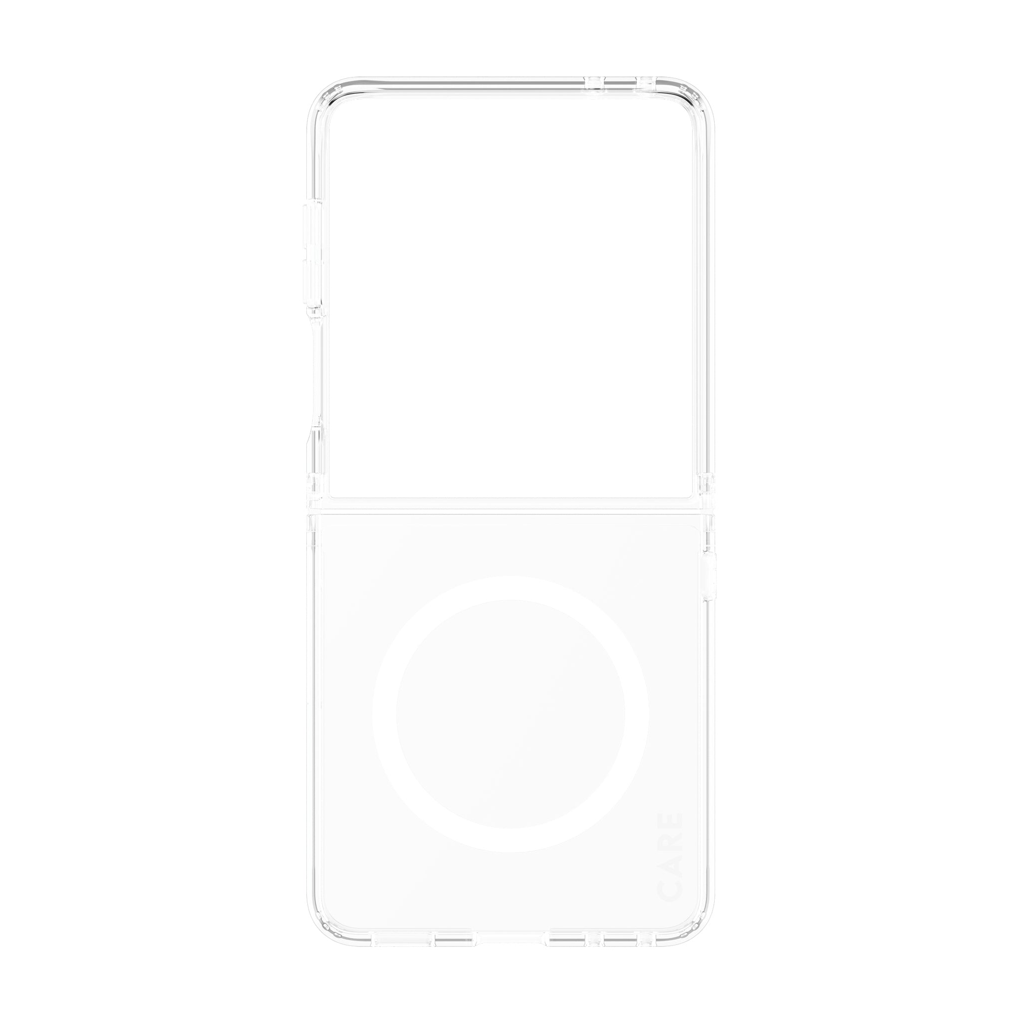 CARE™ by PanzerGlass® Urban Combat Case Transparent m. Hvid Qi Samsung Galaxy Z Flip7 | new Z Flip7
