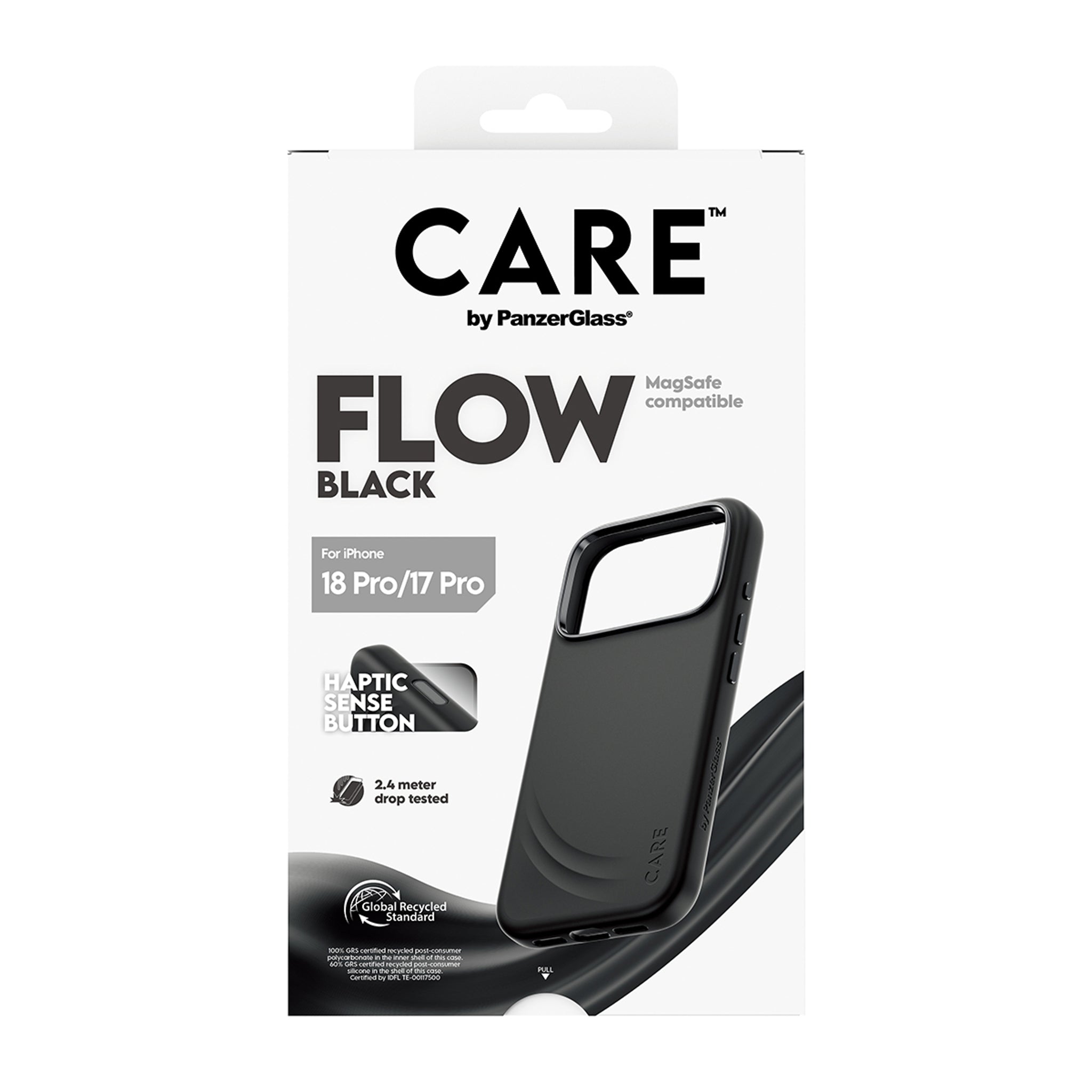 CARE™ by PanzerGlass® Flow Case Sort m. MagSafe iPhone 18 Pro | 17 Pro