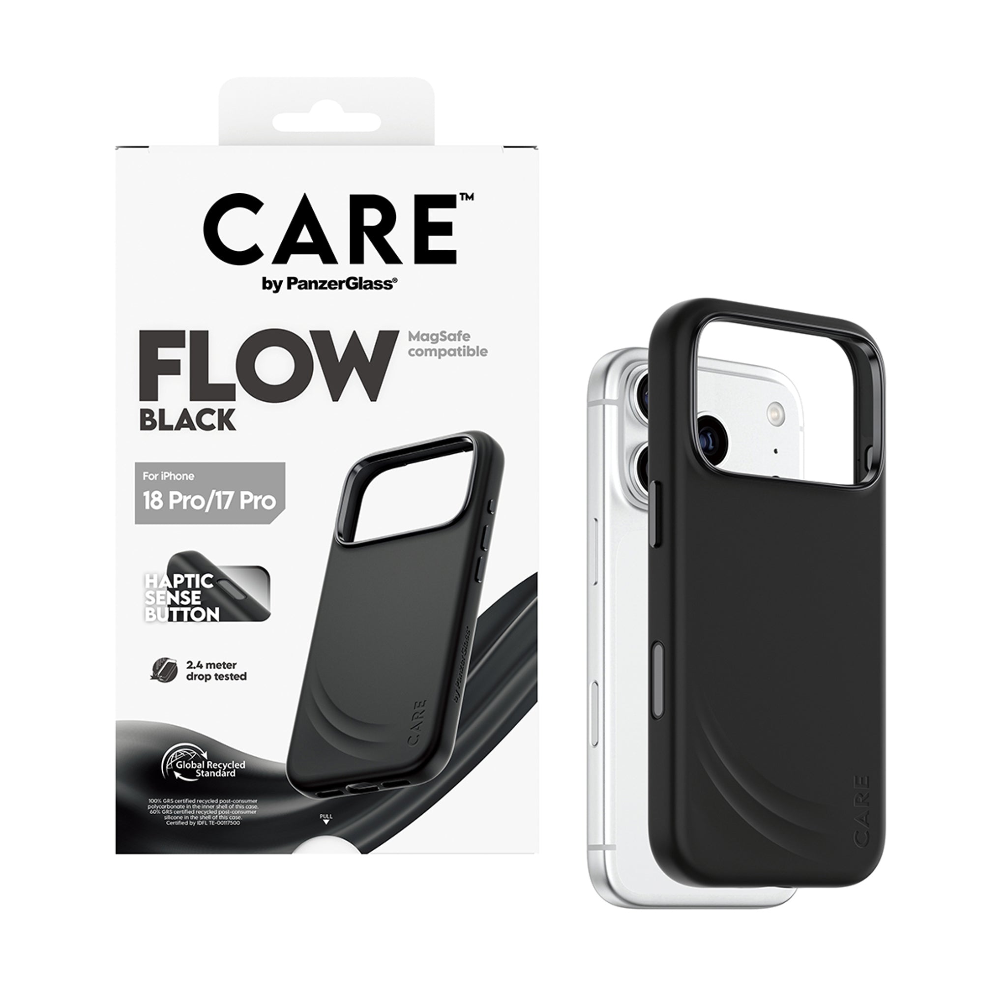 CARE™ by PanzerGlass® Flow Case Sort m. MagSafe iPhone 18 Pro | 17 Pro