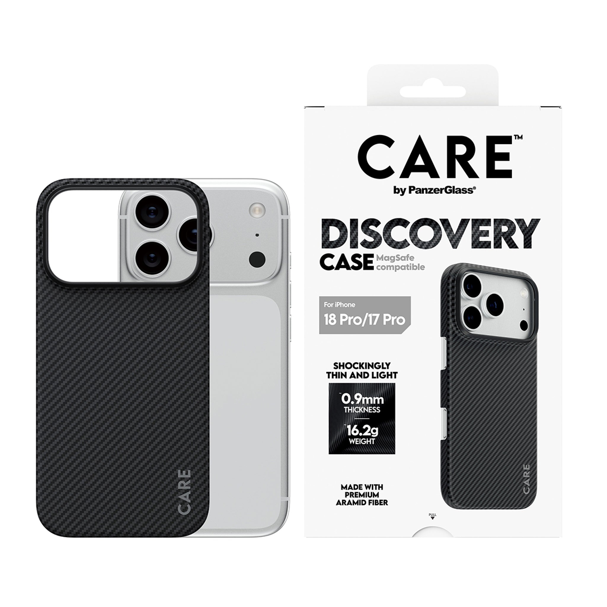 CARE™ by PanzerGlass® Discovery Case Sort & Grå m. MagSafe iPhone 18 Pro | 17 Pro