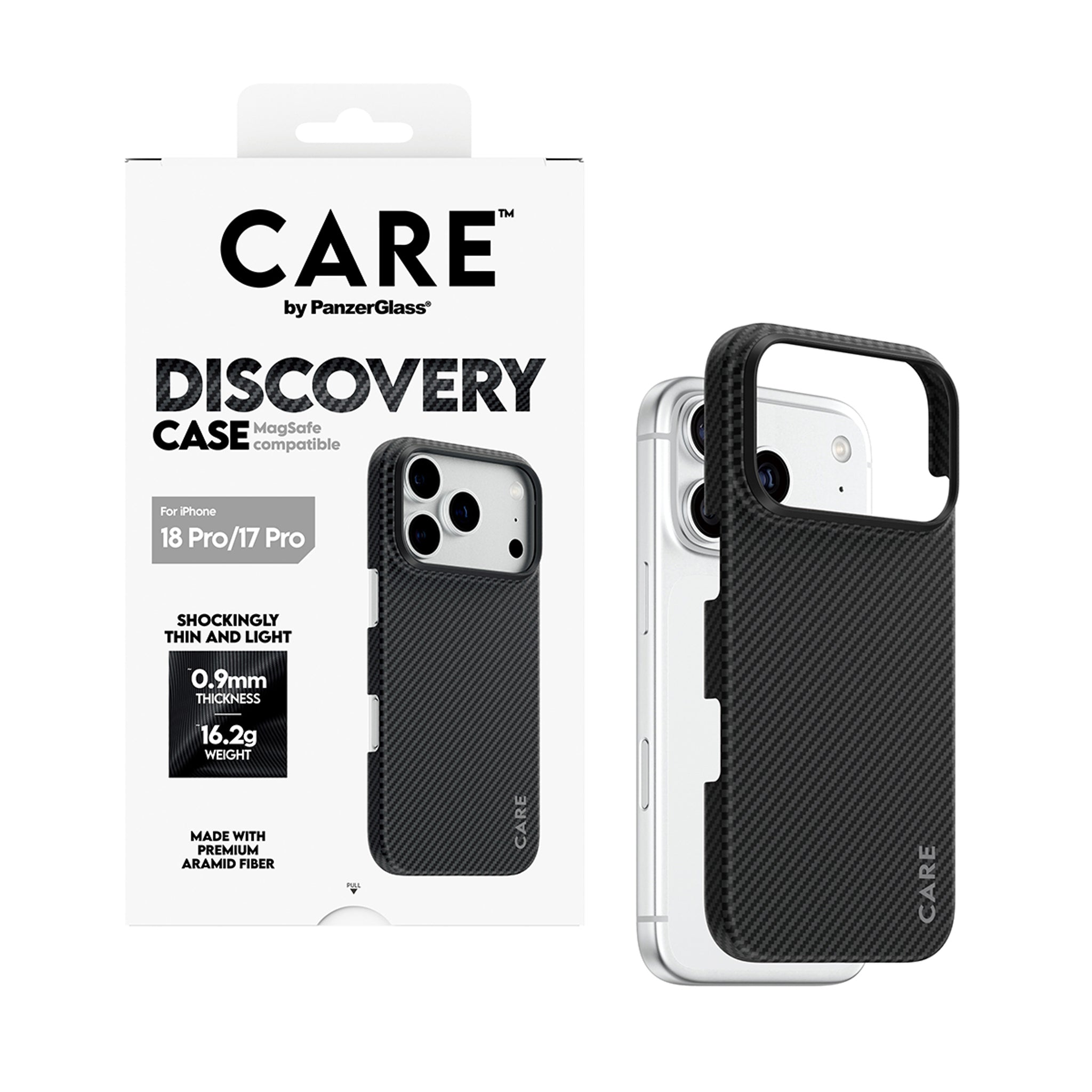 CARE™ by PanzerGlass® Discovery Case Sort & Grå m. MagSafe iPhone 18 Pro | 17 Pro