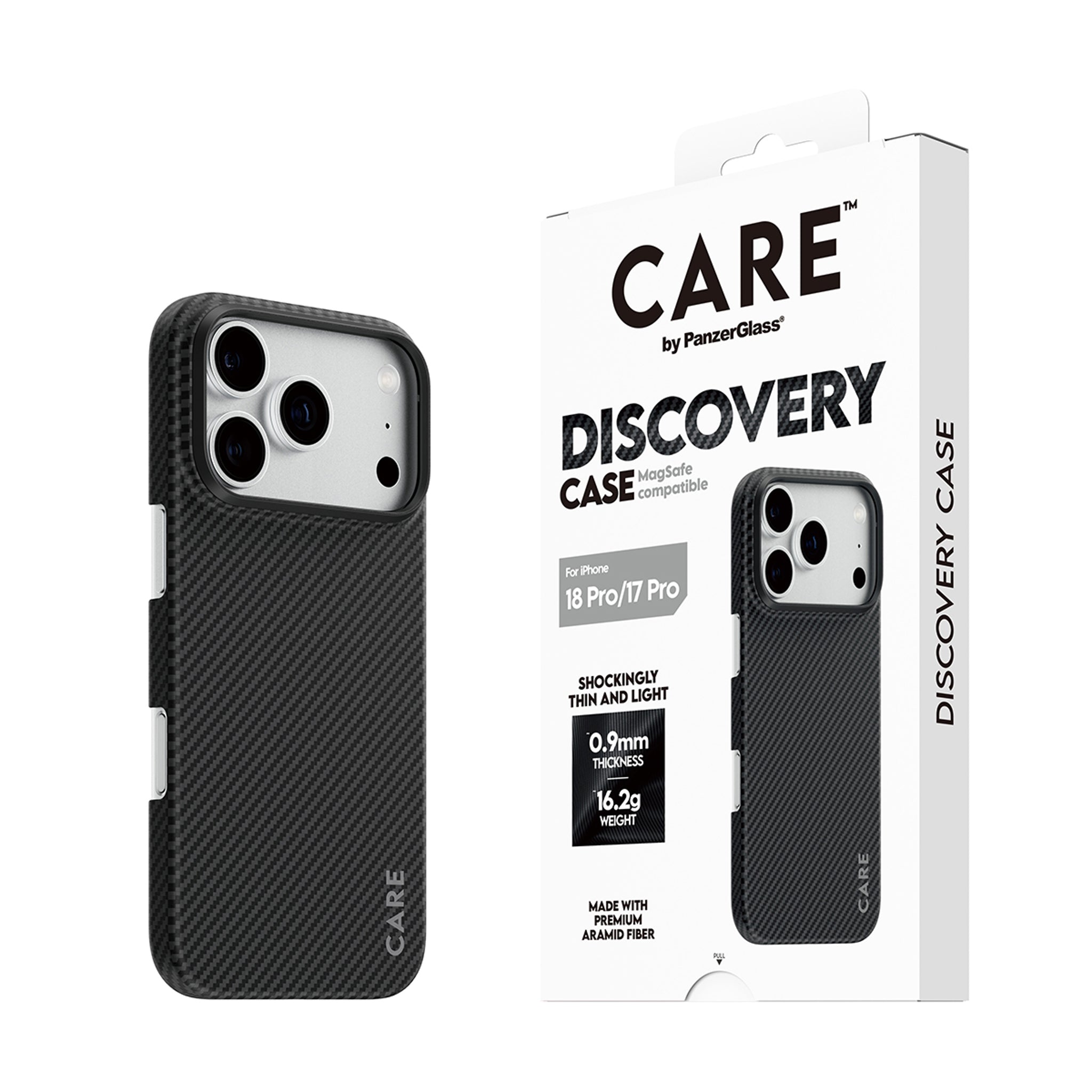 CARE™ by PanzerGlass® Discovery Case Sort & Grå m. MagSafe iPhone 18 Pro | 17 Pro