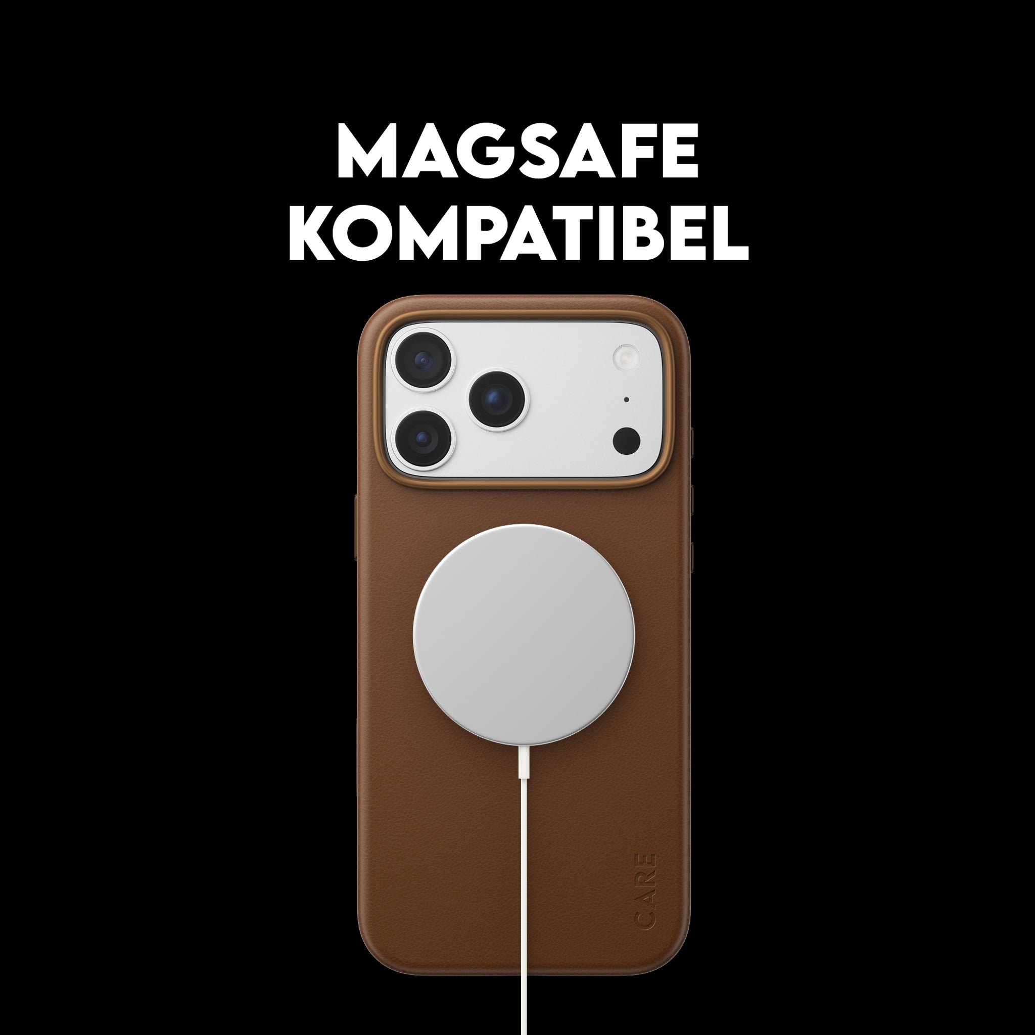CARE™ by PanzerGlass® Solo Vegan Leather Case Brun m. MagSafe iPhone 18 Pro Max | 17 Pro Max