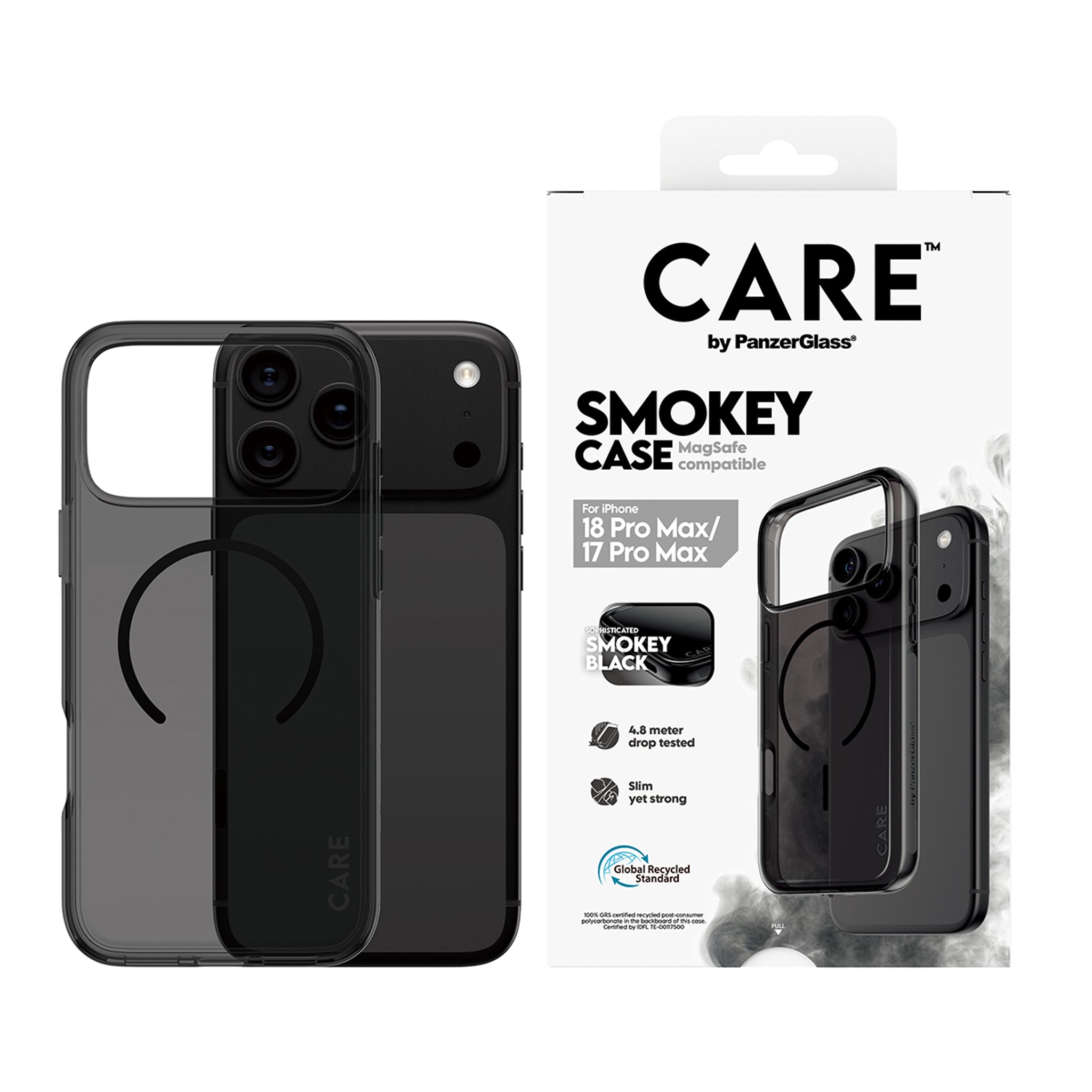 CARE™ by PanzerGlass® Smokey Case m. Sort MagSafe iPhone 18 Pro Max | 17 Pro Max