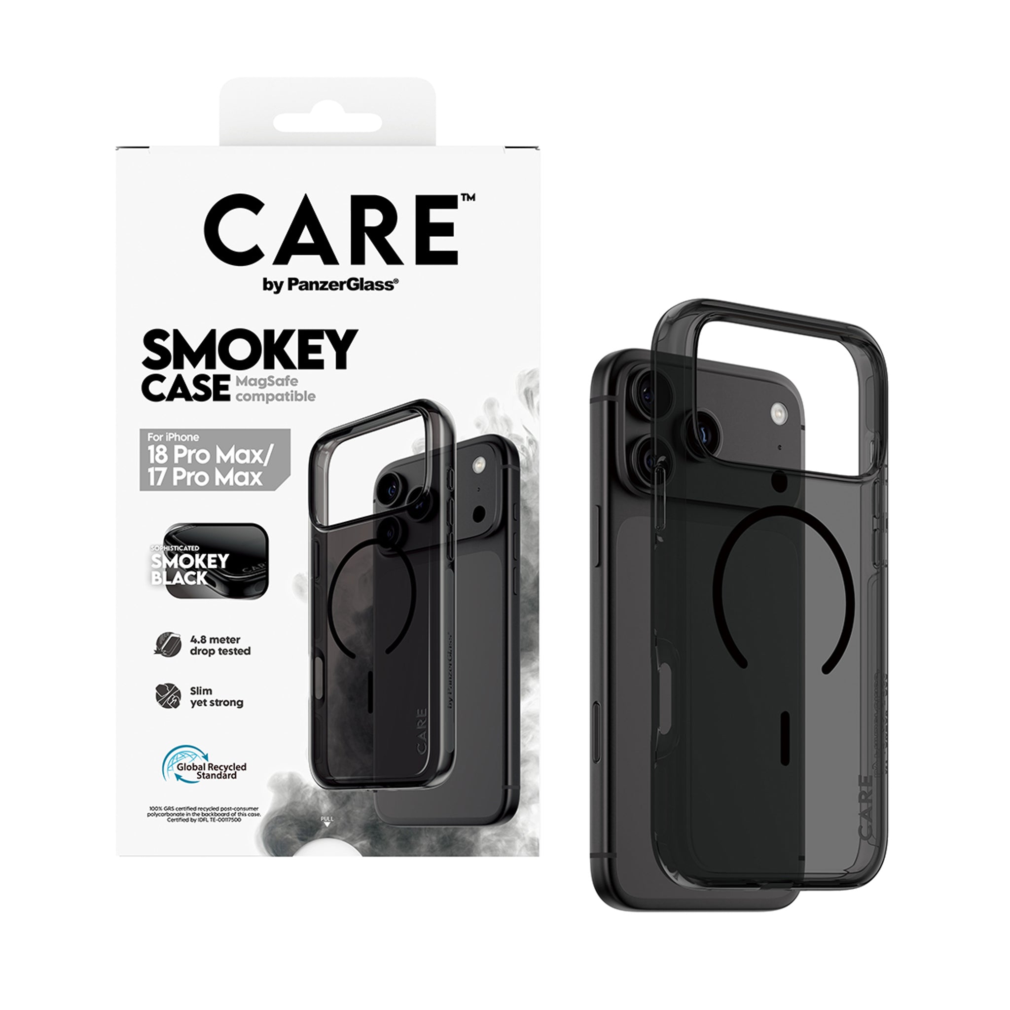 CARE™ by PanzerGlass® Smokey Case m. Sort MagSafe iPhone 18 Pro Max | 17 Pro Max