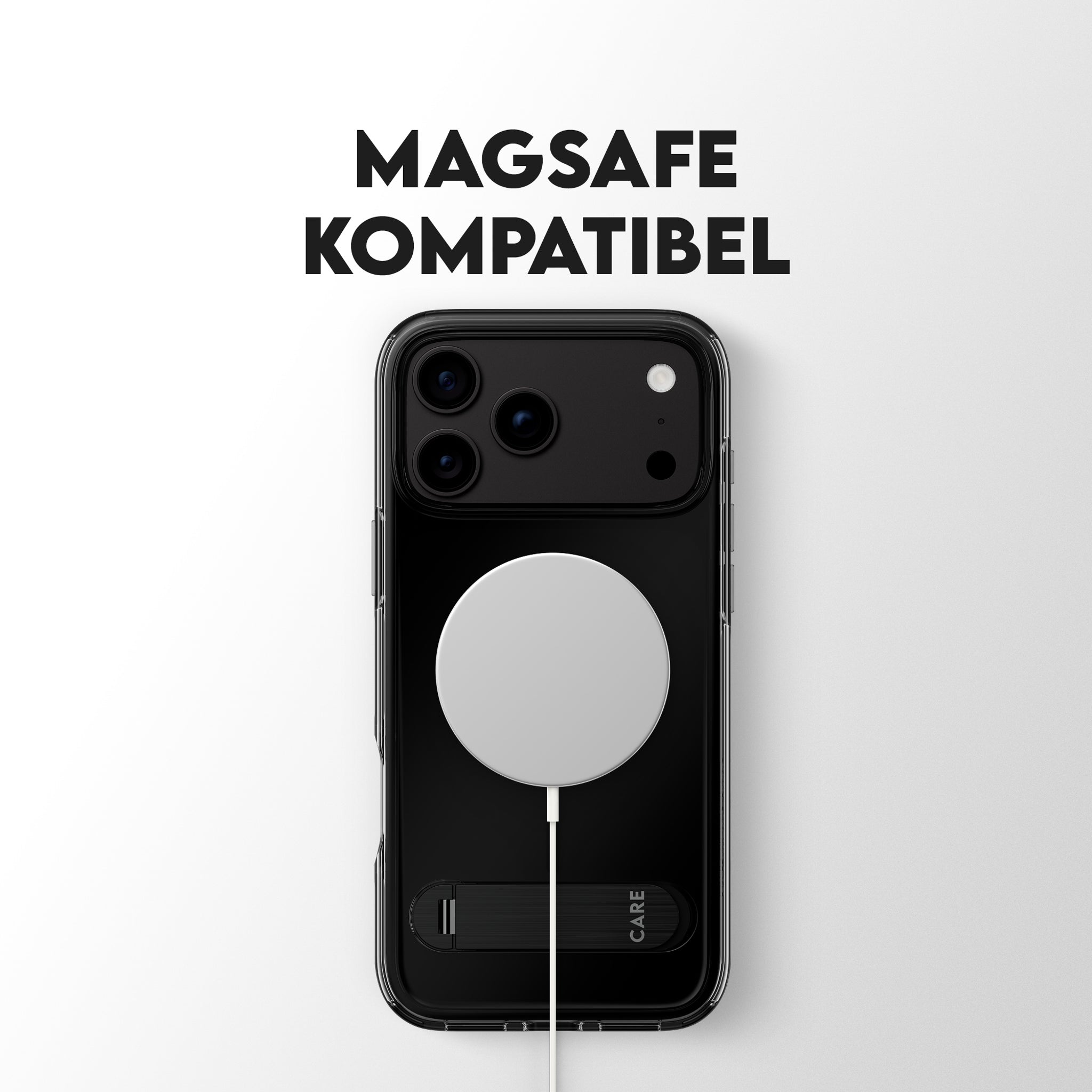 CARE™ by PanzerGlass® Kickstand Case Smokey m. Sort MagSafe iPhone 18 Pro Max | 17 Pro Max
