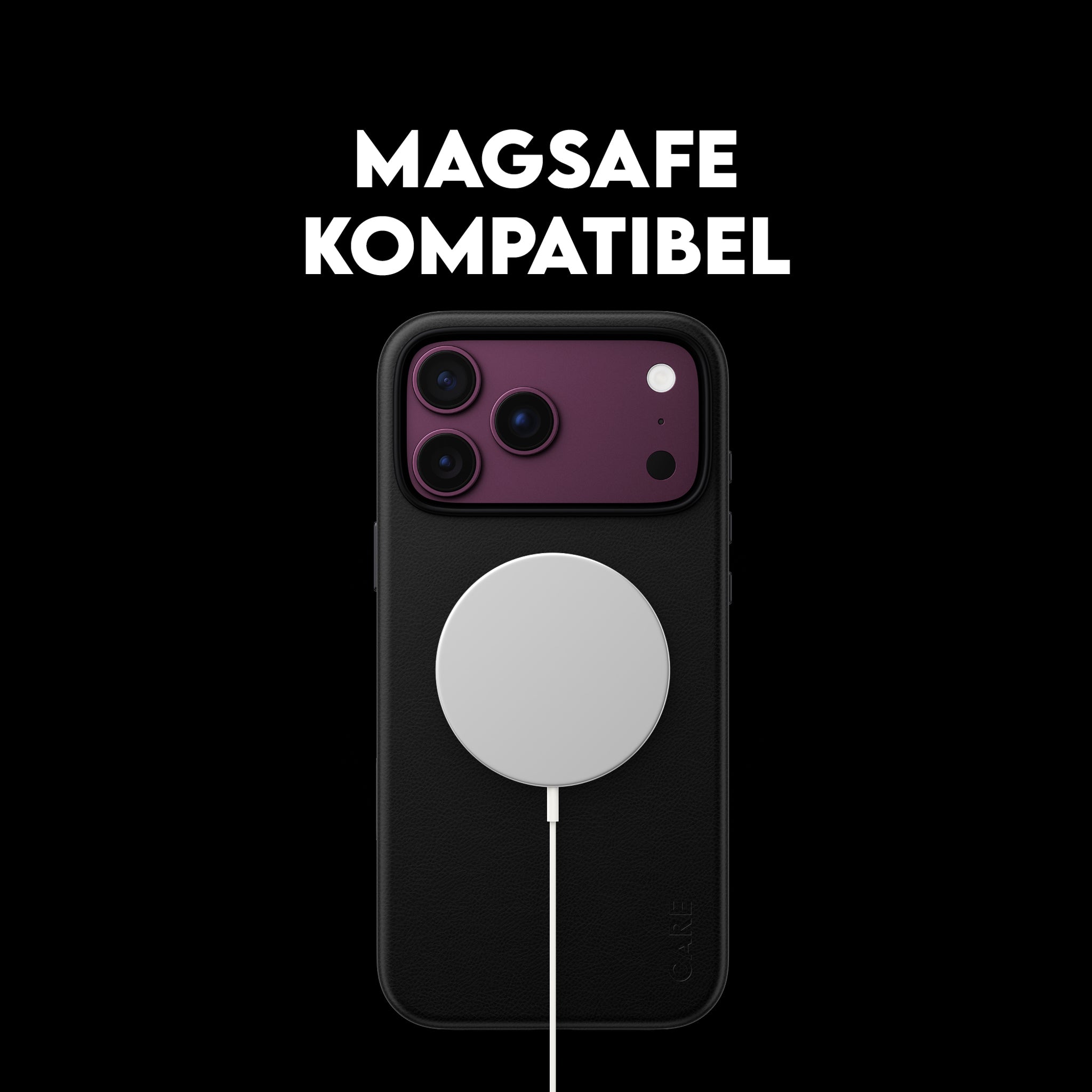 CARE™ by PanzerGlass® Solo Vegan Leather Case Sort m. MagSafe iPhone 18 Pro Max | 17 Pro Max