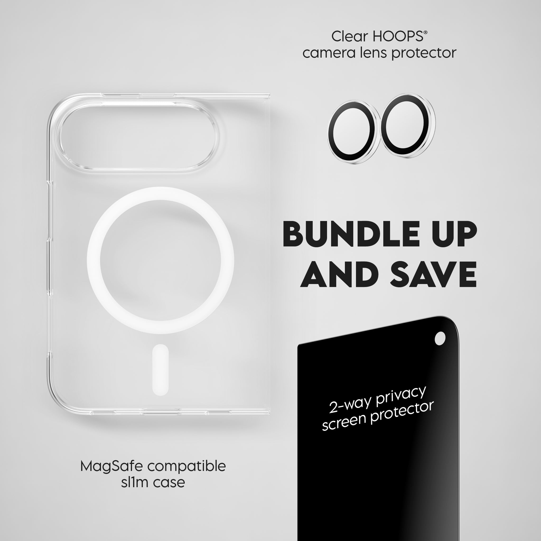 PanzerGlass® | CARE™ by PanzerGlass® 3-i-1 Flagship Privacy Pakke iPhone Duo