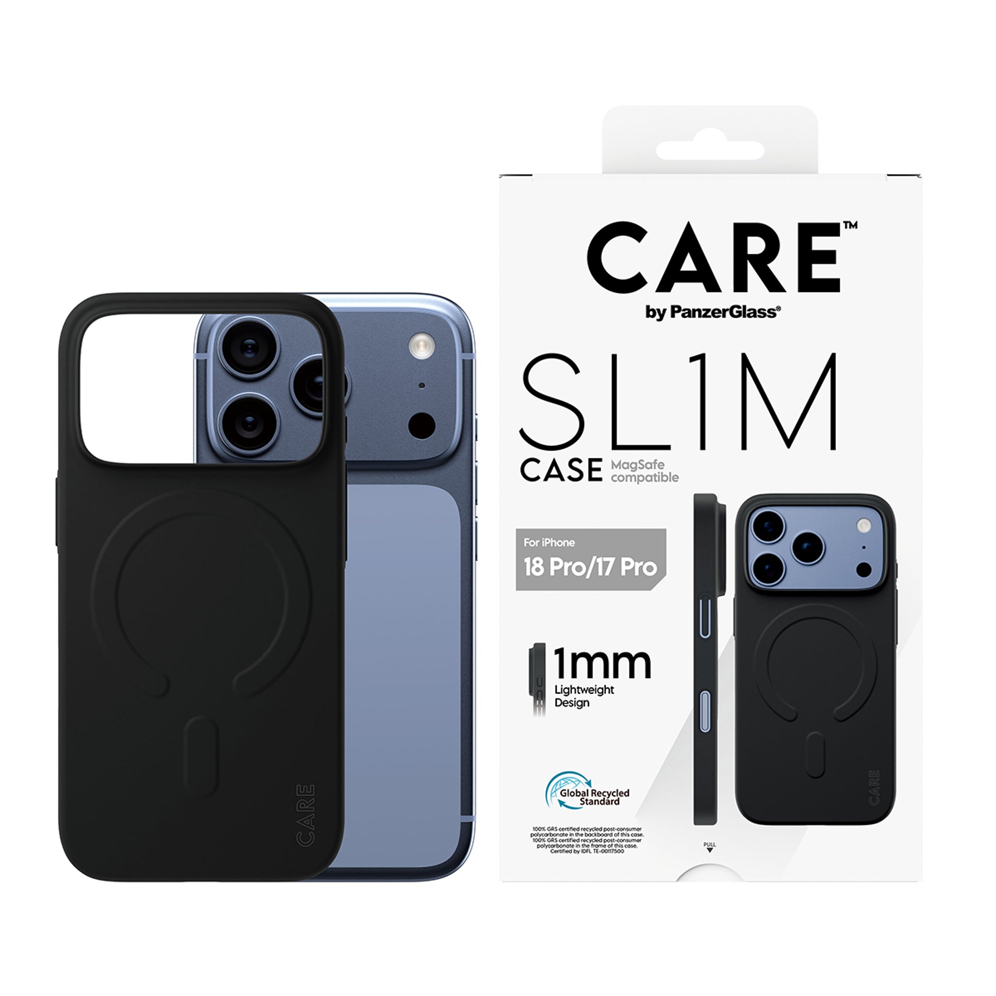 CARE™ by PanzerGlass® SL1M Case Sort m. MagSafe iPhone 18 Pro | 17 Pro