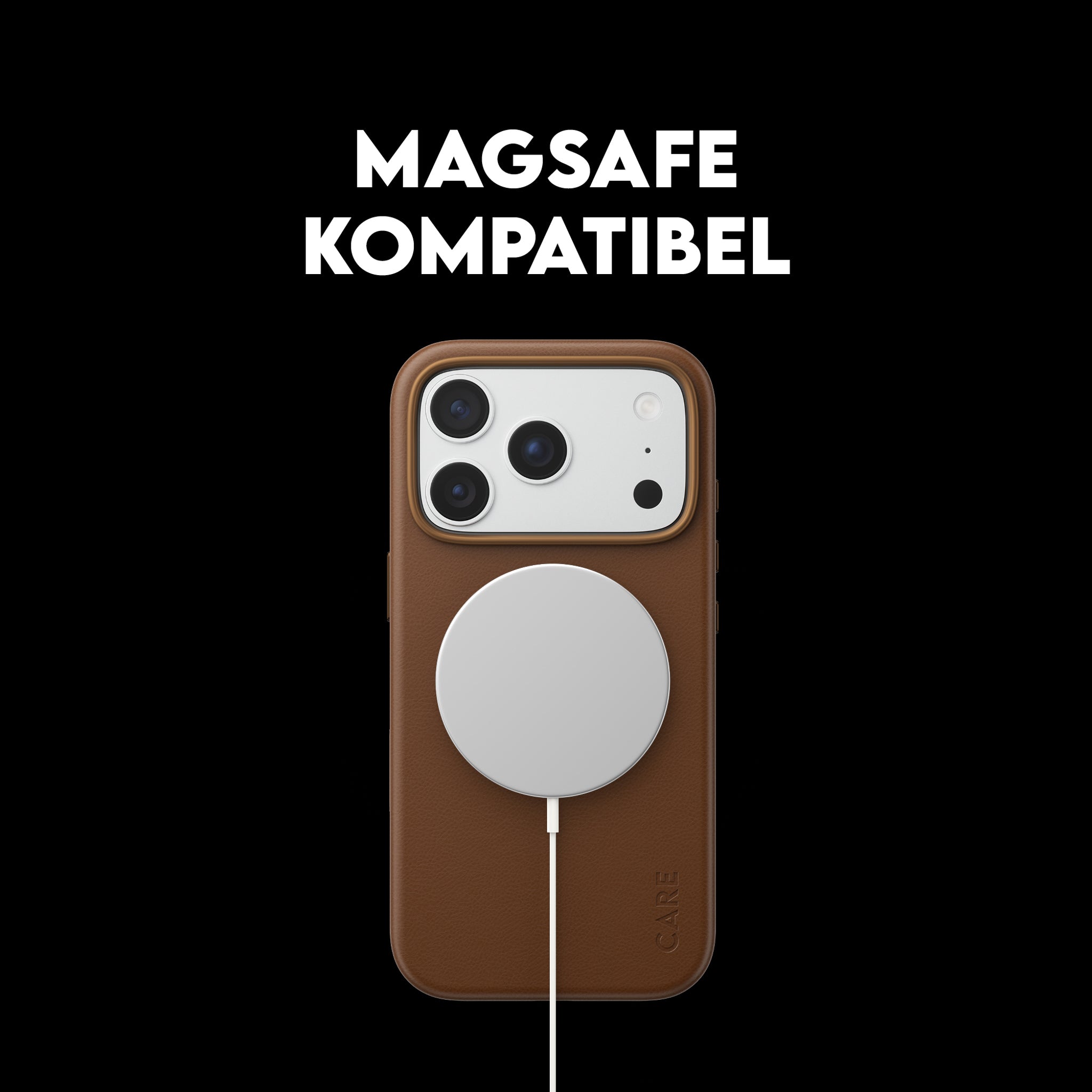 CARE™ by PanzerGlass® Solo Vegan Leather Case Brun m. MagSafe iPhone 18 Pro | 17 Pro