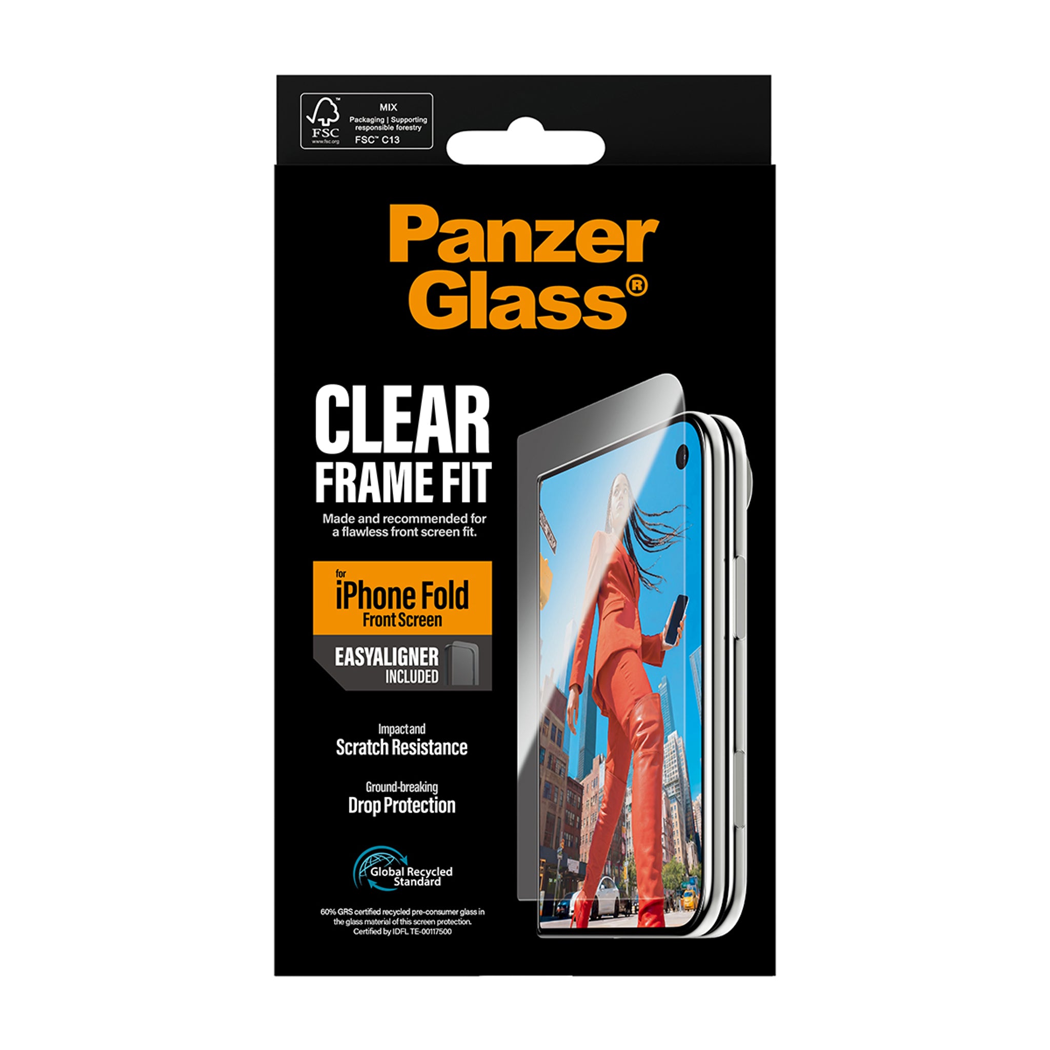 PanzerGlass® Frontskærm Skærmbeskyttelse iPhone 2026 Fold | RammeFit m. EasyAligner