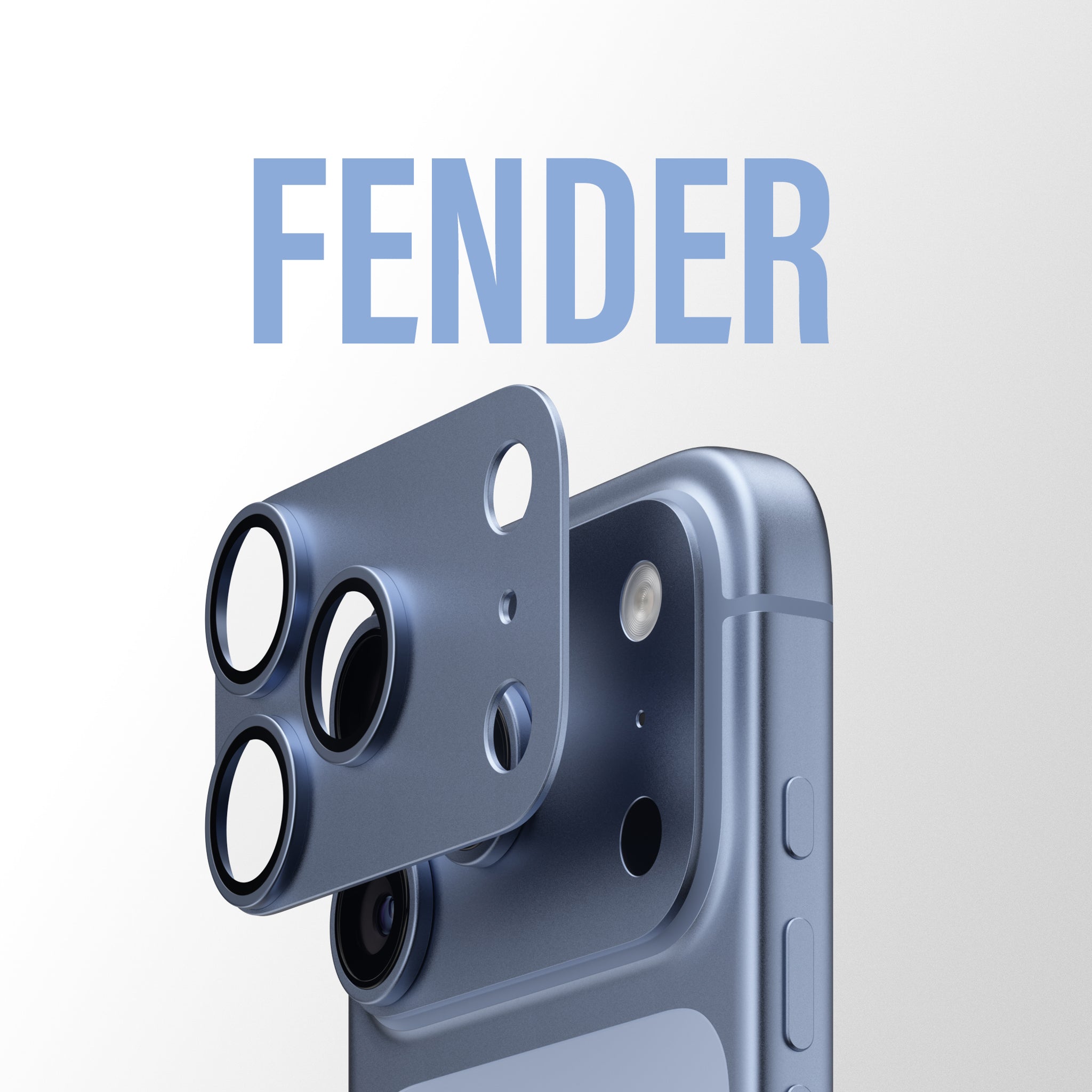 PanzerGlass® Fender Kameralinsebeskytter Shades of Blue iPhone 18 Pro