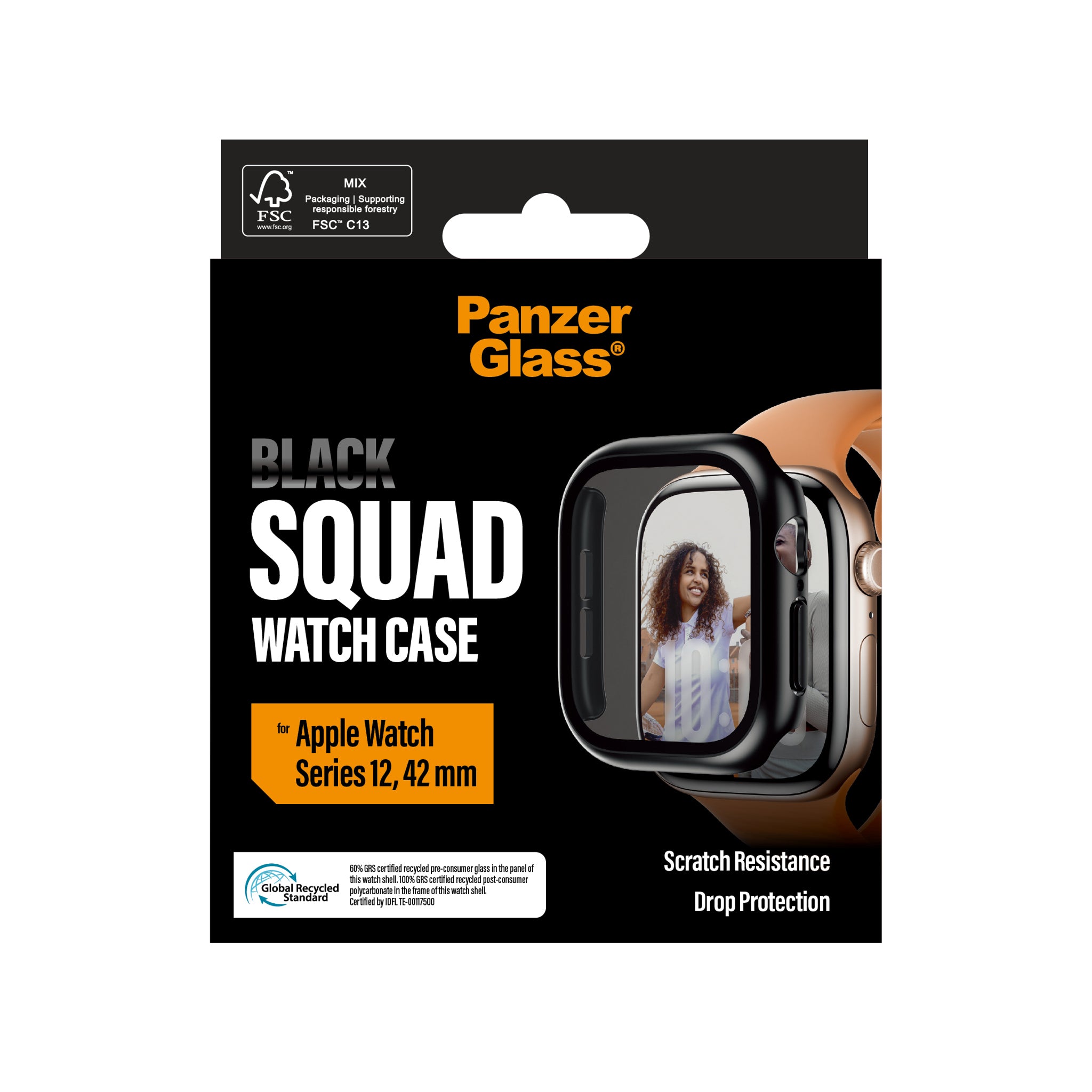 PanzerGlass® Full Body Case Sort Apple Watch Series 12 | 42mm